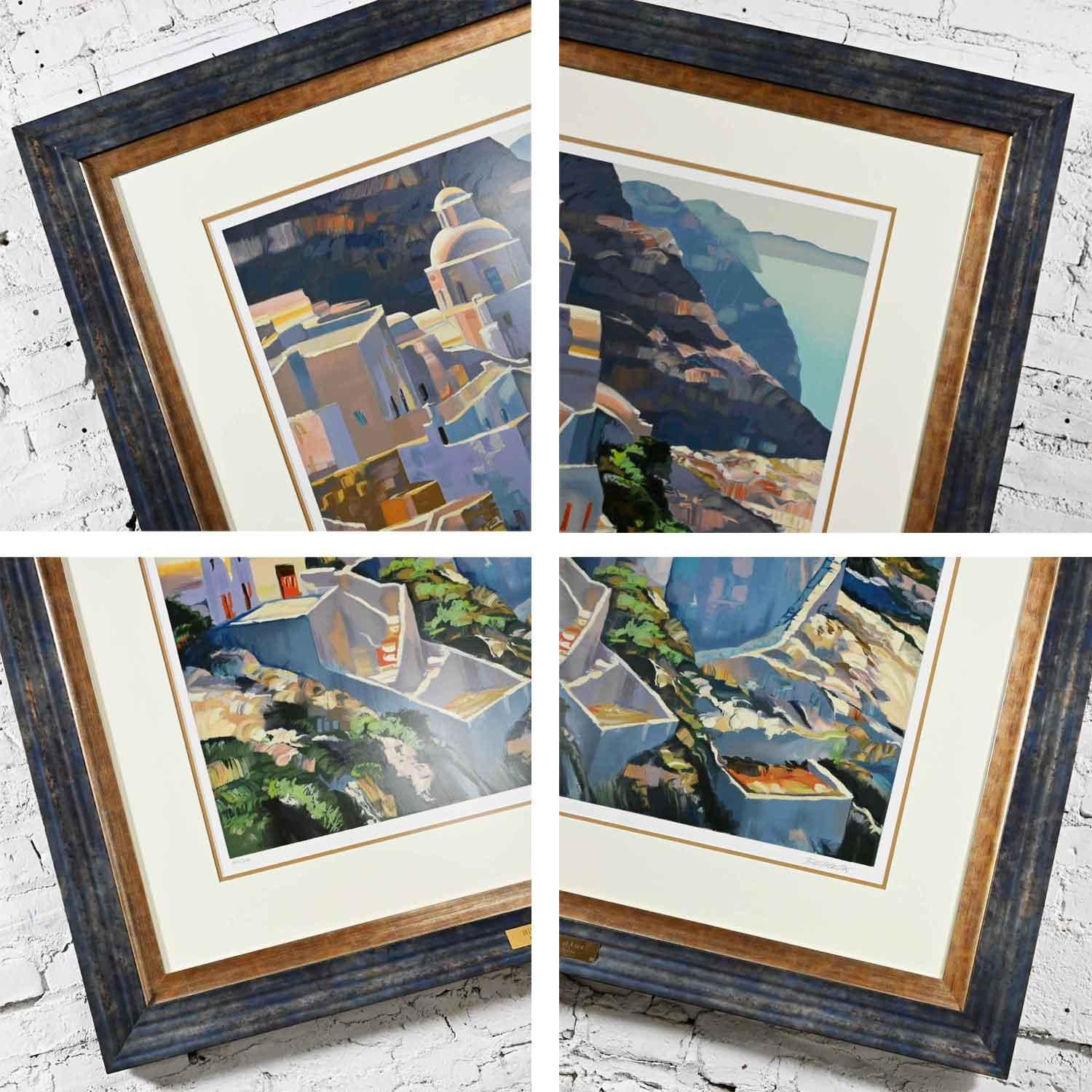 Howard Behrens Limitierte Auflage Großformatige signierte Serigraphie „Hillside at Fira“ im Angebot 6