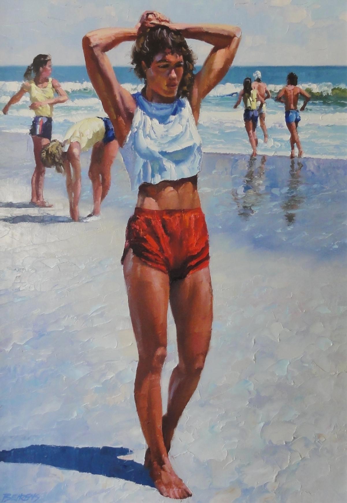 Beach Fun - Painting by Howard Behrens