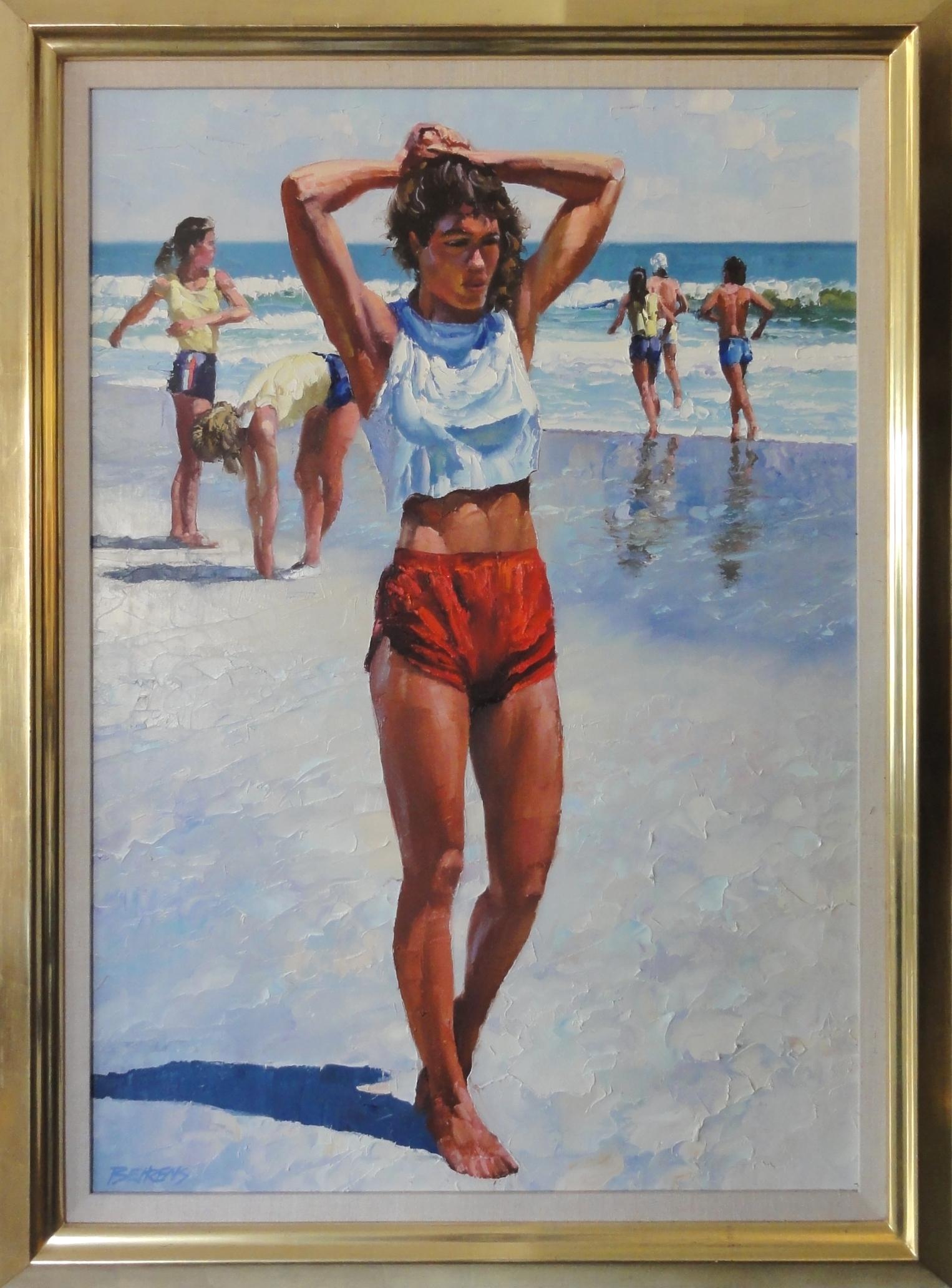 Howard Behrens Portrait Painting - Beach Fun