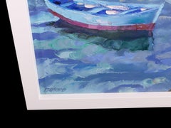 Howard Behrens Clouds Over the Harbor Signed Original Oil Painting on Canvas