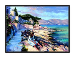 HOWARD BEHRENS Original OIL ON CANVAS Painting Signed Art Ocean Sea LARGE 32x42