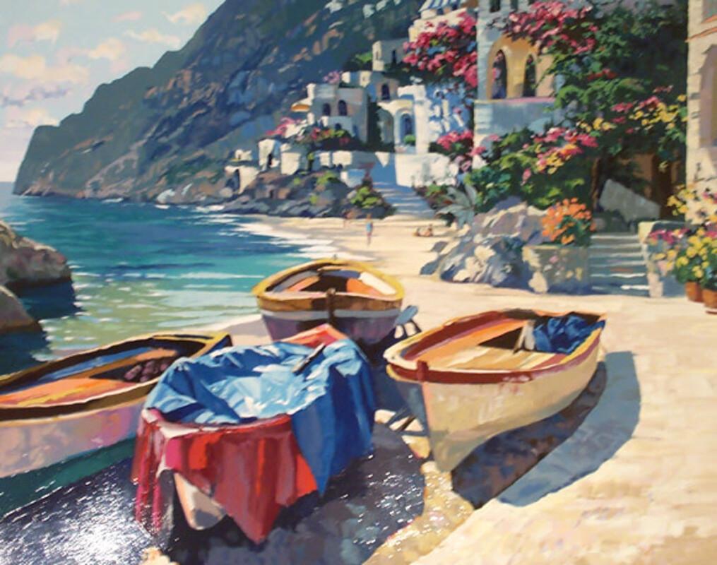 Howard Behrens Landscape Print – Capri Boote