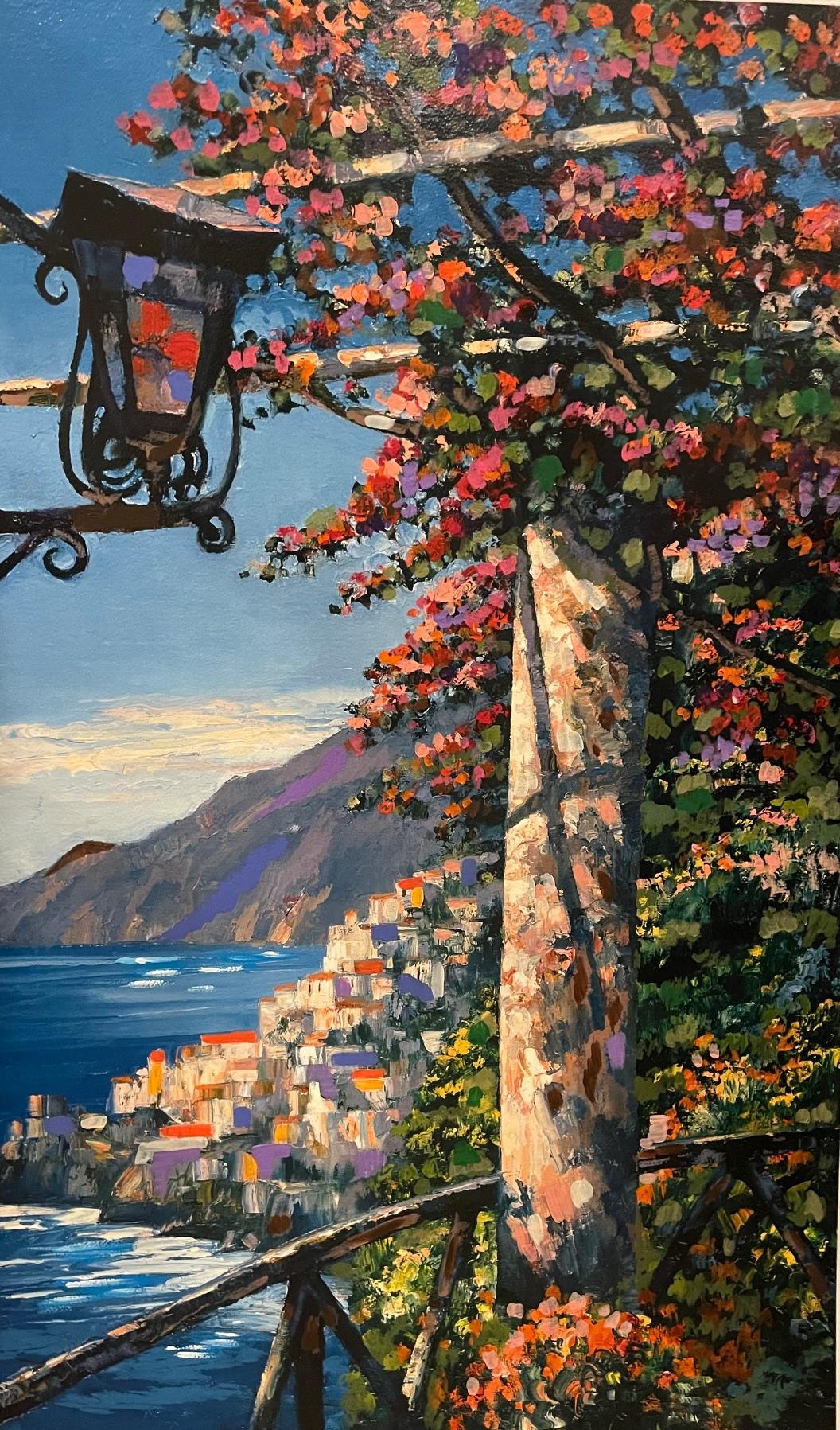 Howard Behrens Landscape Print – Mit Blick auf Amalfi