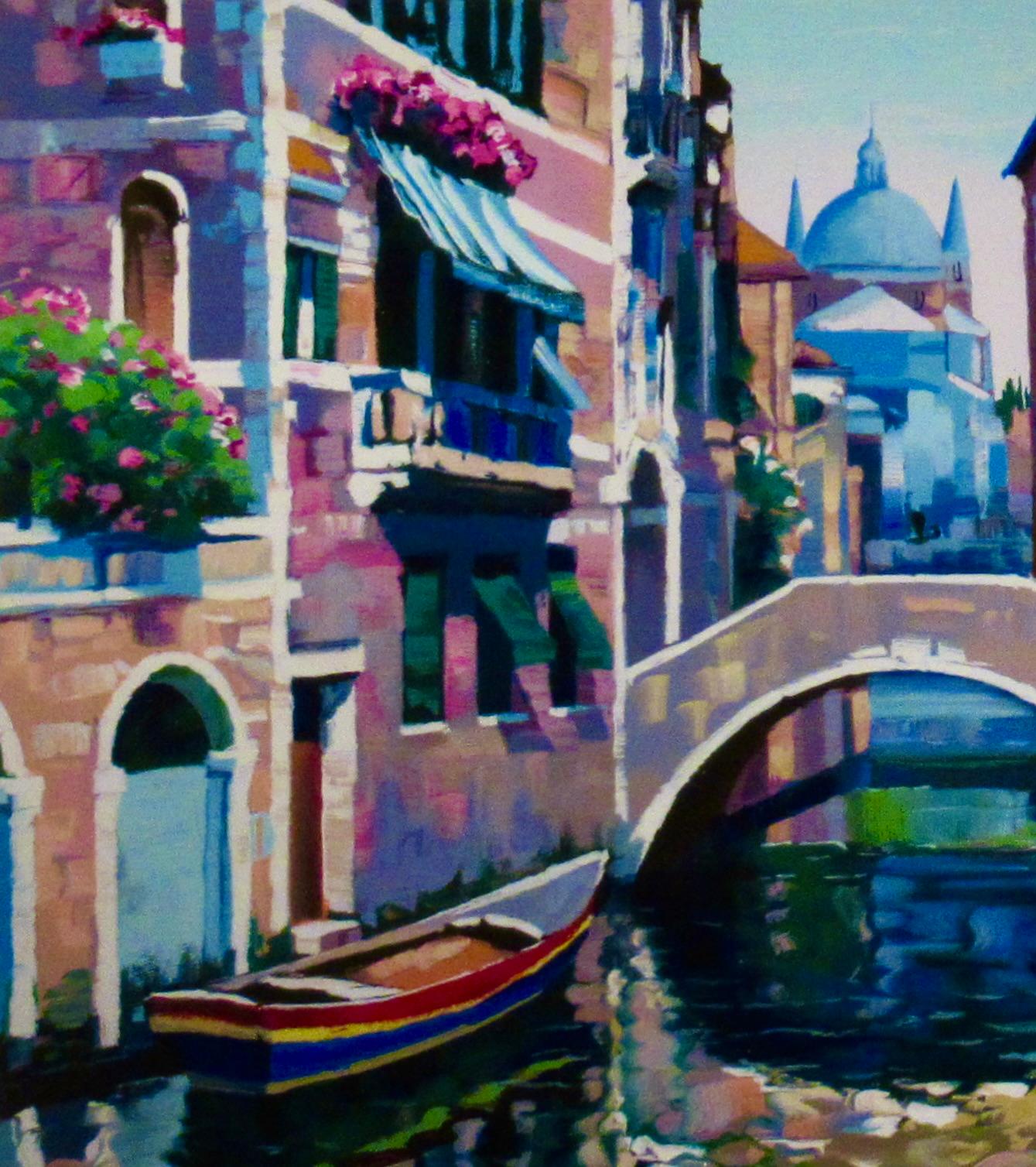 Reflections de Venise - Beige Figurative Print par Howard Behrens