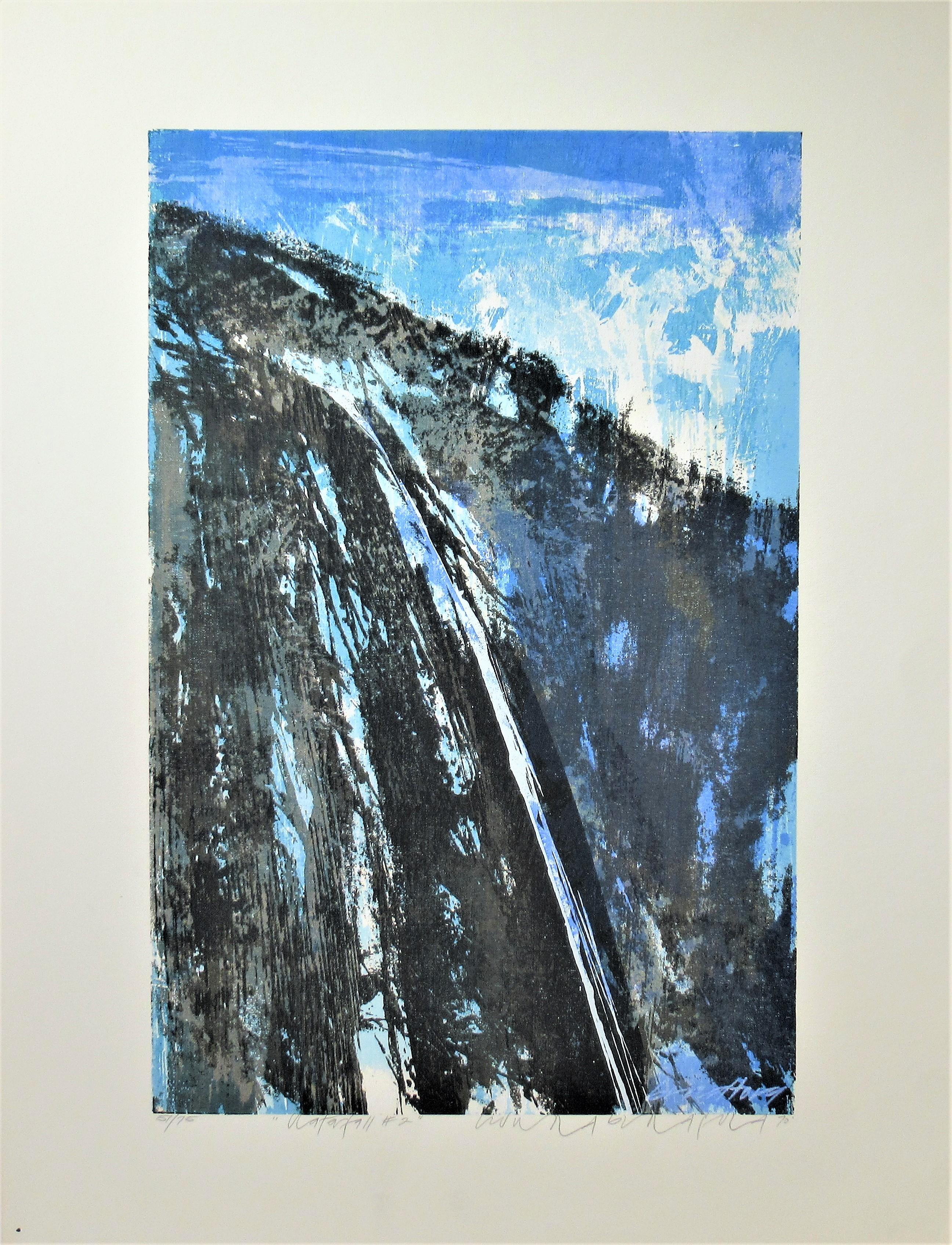 Howard Bradford Abstract Print – Wasserfall #2