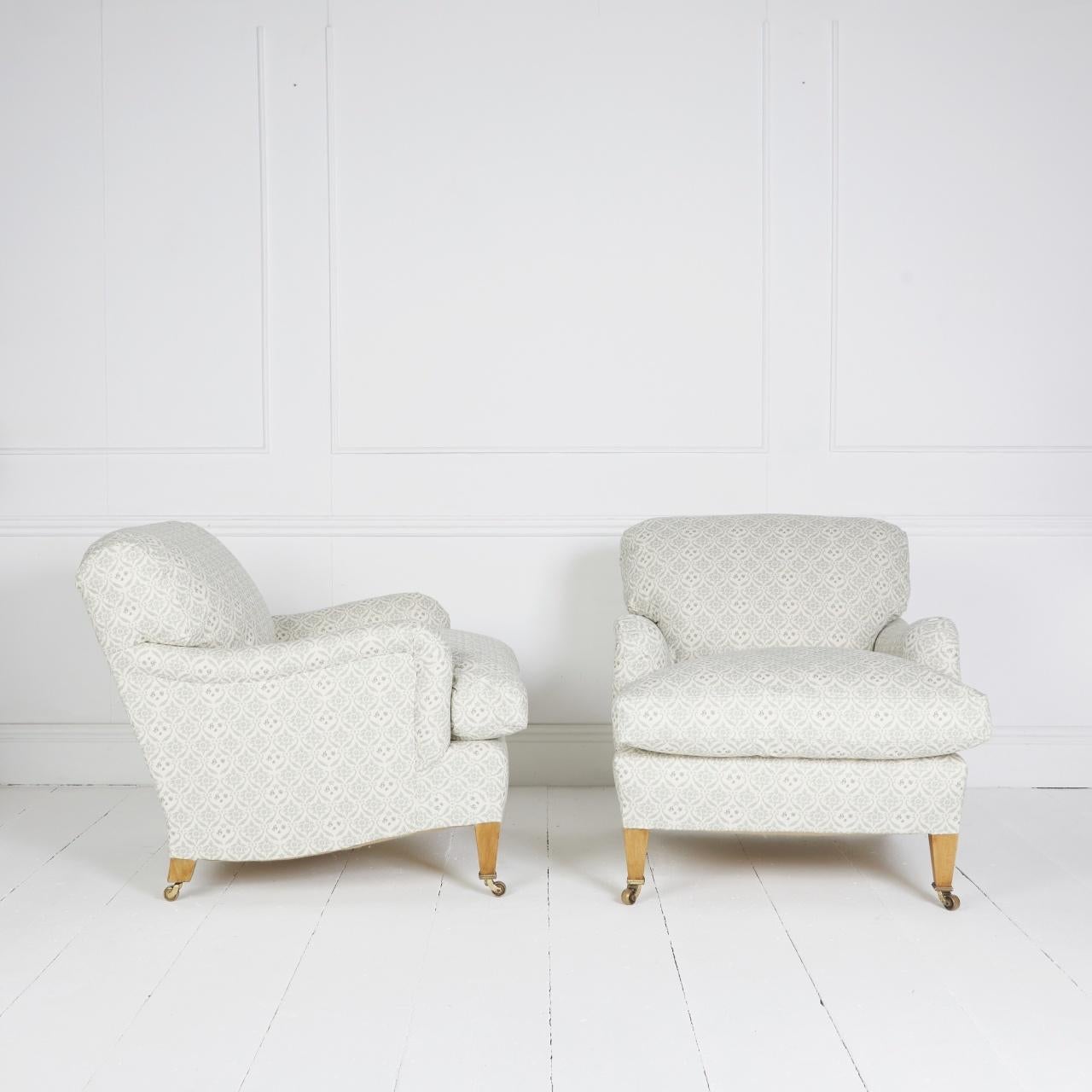 Inglese Howard bridgewatwer coppia di poltrone in vendita