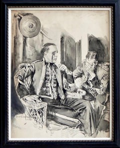 He sat opposite the distorted figure