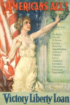Howard Chandler Christy 'Americans All-Victory Liberty Loan' 1917- Lithograph-