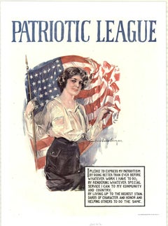 Original Patriotic League Antique poster | Christy Girl