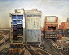 High Line and Standard Hotel, Mixed Media on Canvas