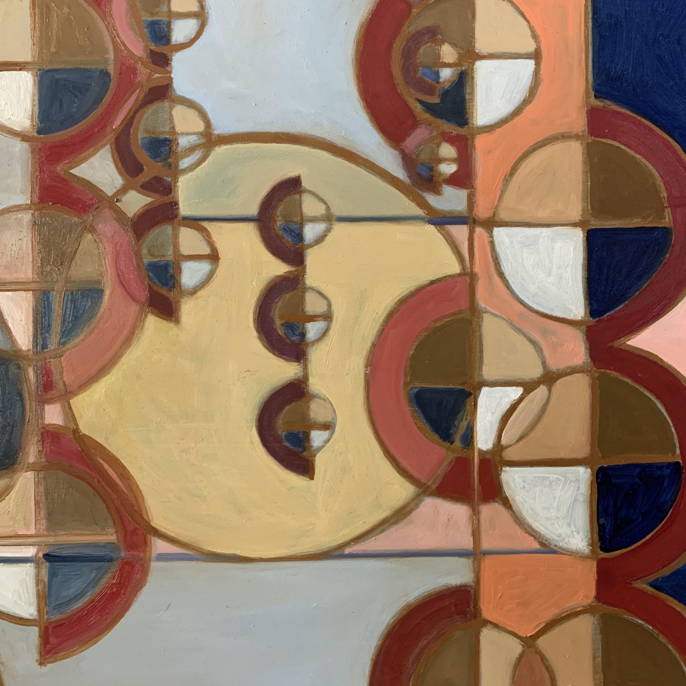 Aside, Painting, Oil on MDF Panel - Brown Abstract Painting by Howard Danelowitz