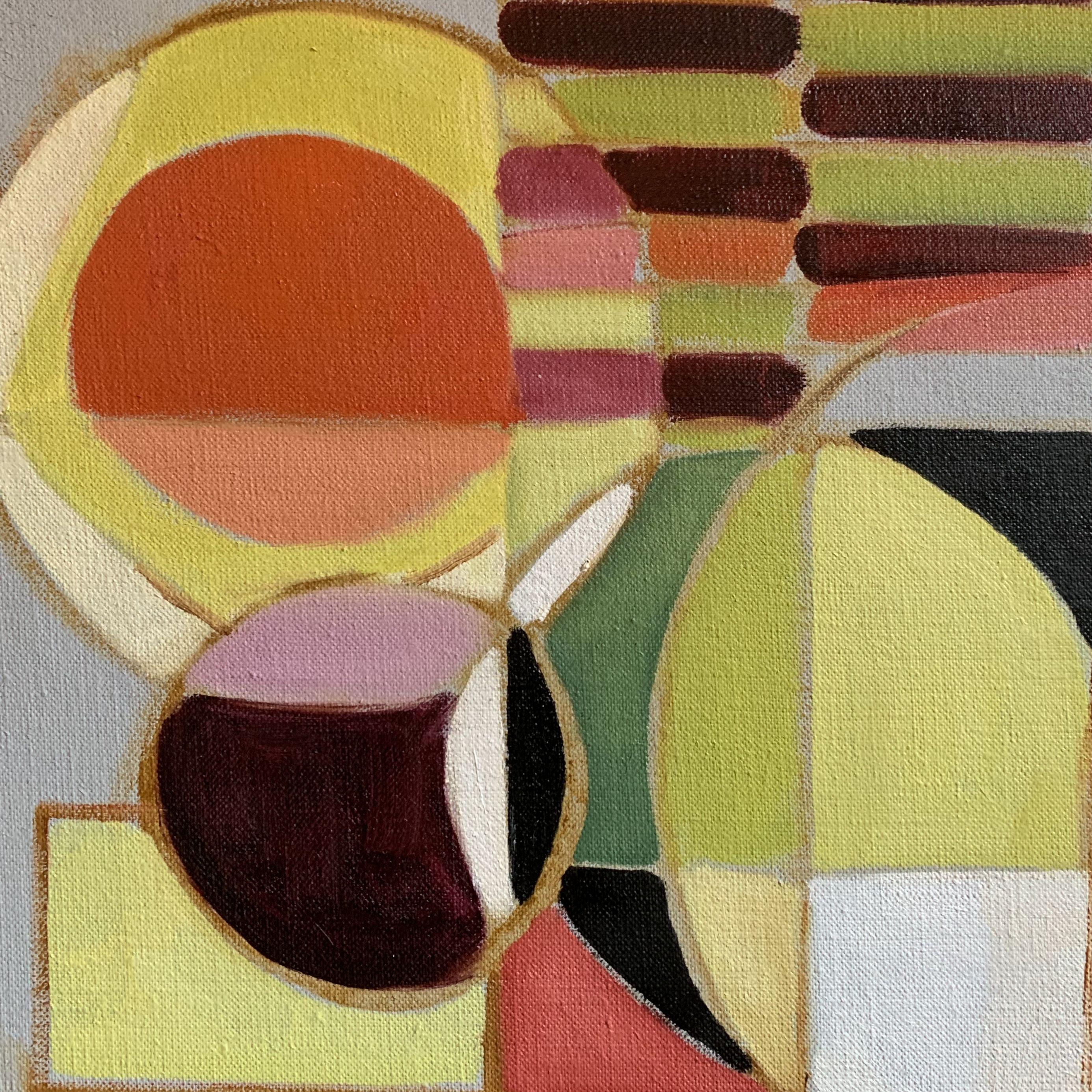 Equilibrio, Pittura, Olio su tela - Painting Astratto di Howard Danelowitz