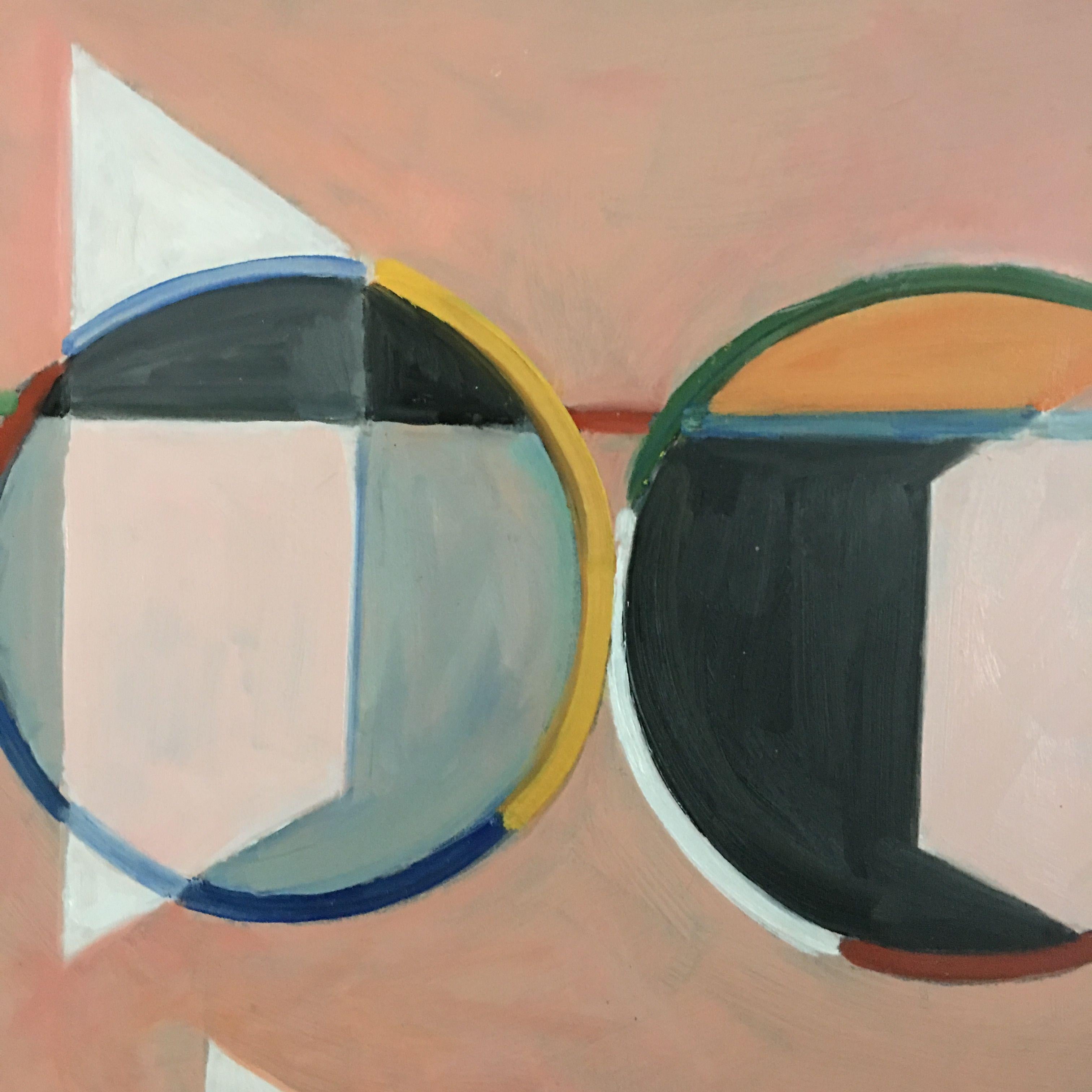 Circle Parade, Pittura, Olio su pannello MDF - Painting di Howard Danelowitz