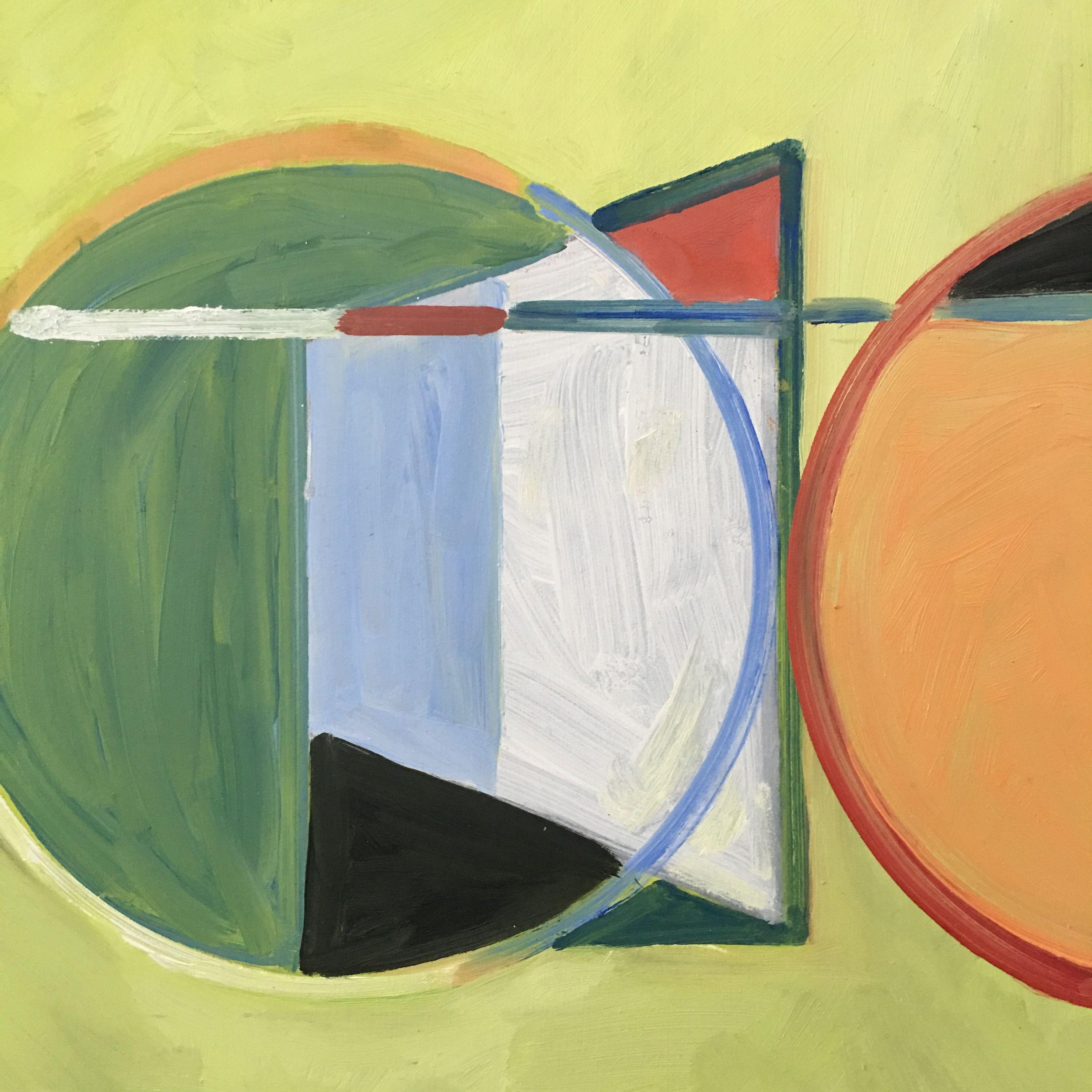 Howard Danelowitz Abstract Painting - Circle Walk, Painting, Oil on MDF Panel