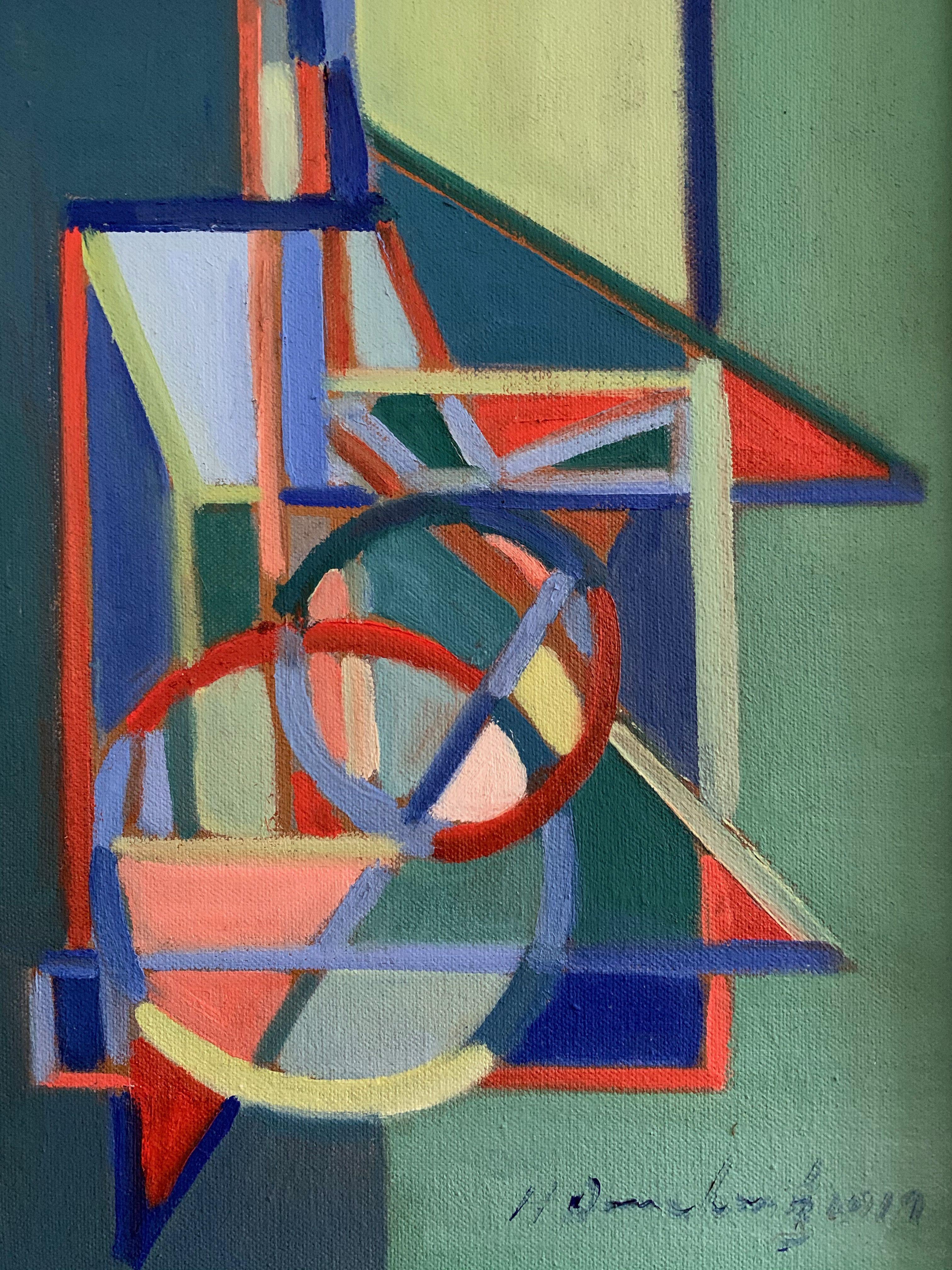 Abstract Painting di Howard Danelowitz - Convergenza, Pittura, Olio su tela