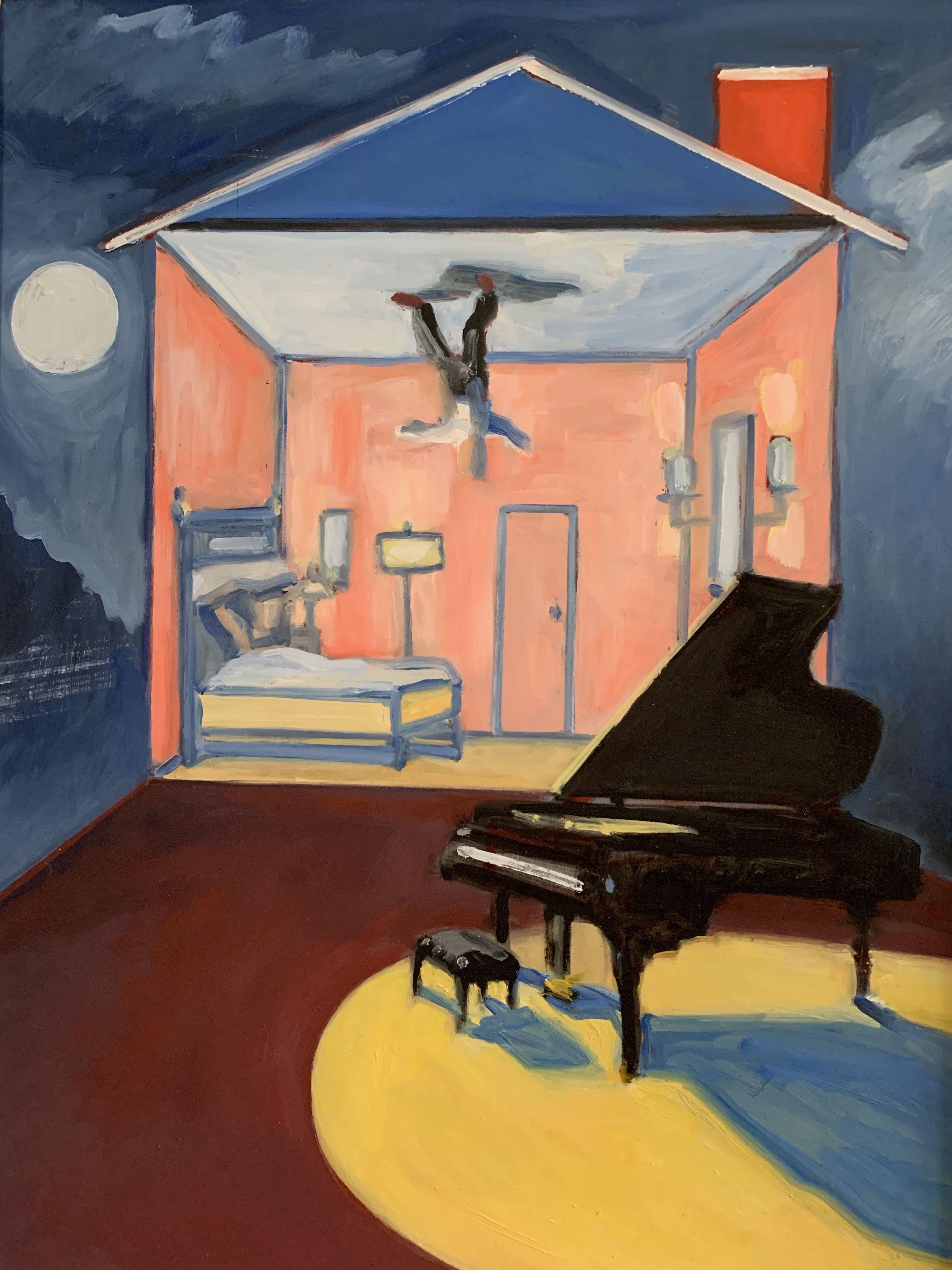 Dancing On The Ceiling 1, Gemälde, Öl auf MDF-Platte – Painting von Howard Danelowitz