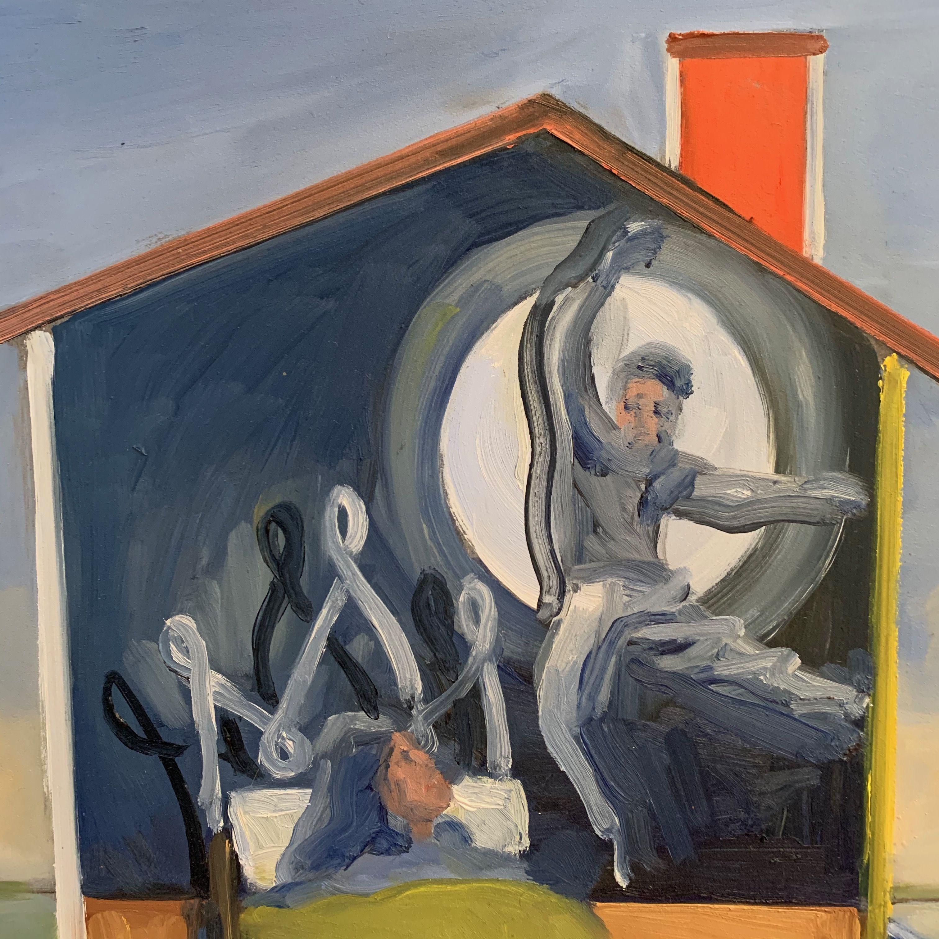 Dancing On The Ceiling 3, Gemälde, Öl auf MDF-Paneel (Moderne), Painting, von Howard Danelowitz