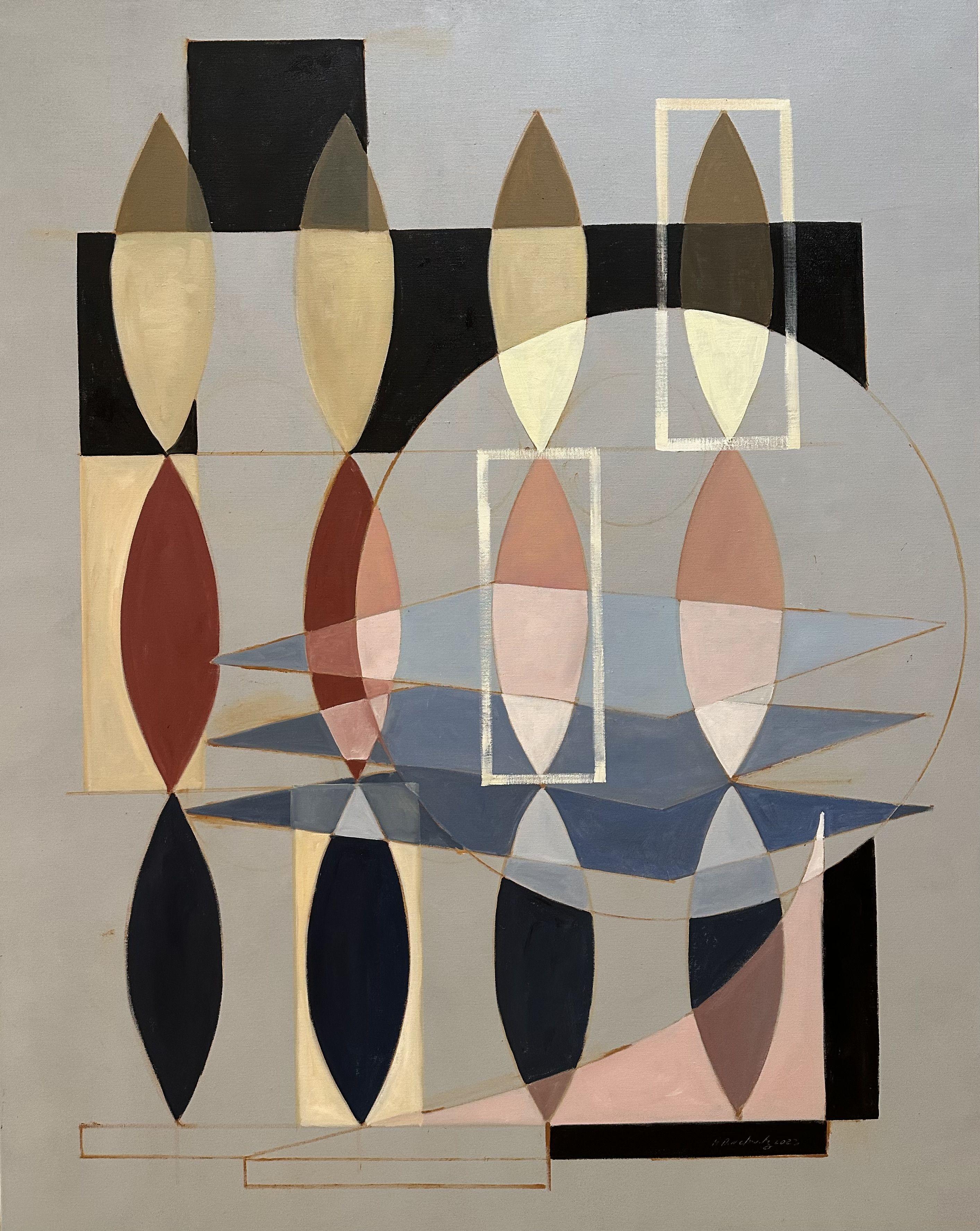 Abstract Painting de Howard Danelowitz - Surgimiento, Pintura, Óleo sobre lienzo
