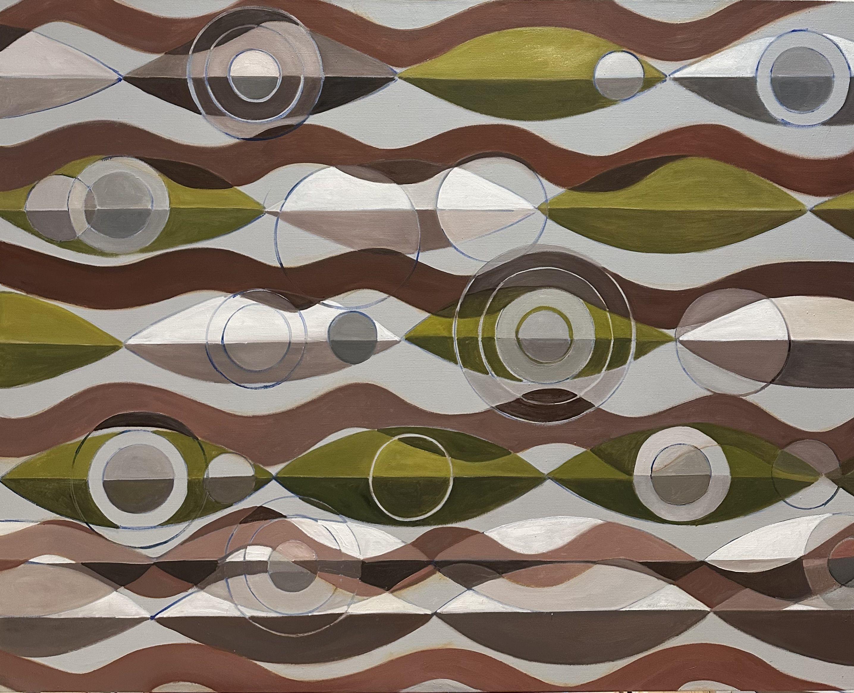 Abstract Painting di Howard Danelowitz - Prima onda, Pittura, Olio su tela