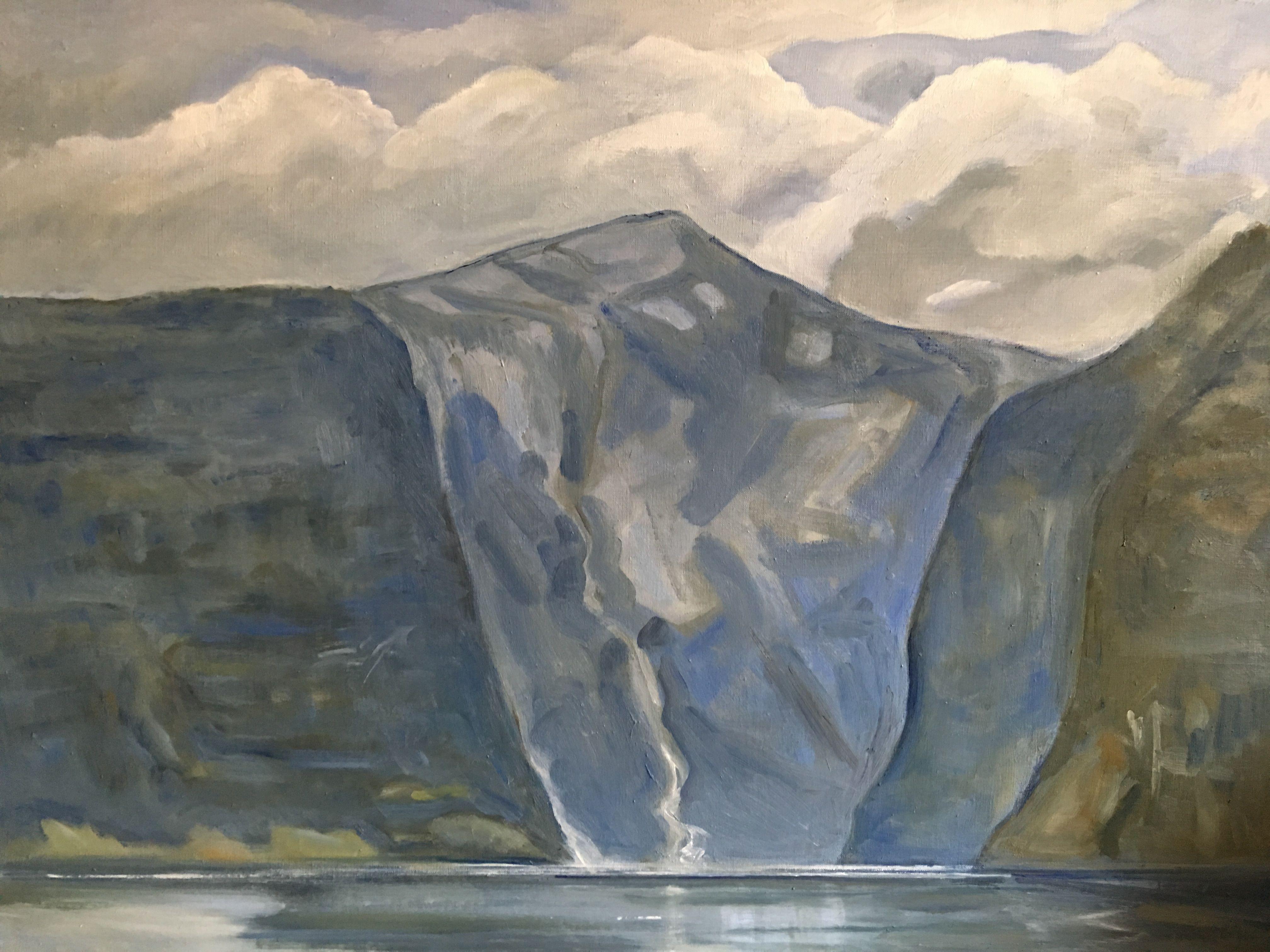 Variazioni di colore del fiordo, Pittura, Olio su tela - Painting di Howard Danelowitz