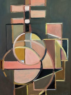 Guitar Abstracted, Painting, Oil on MDF Panel