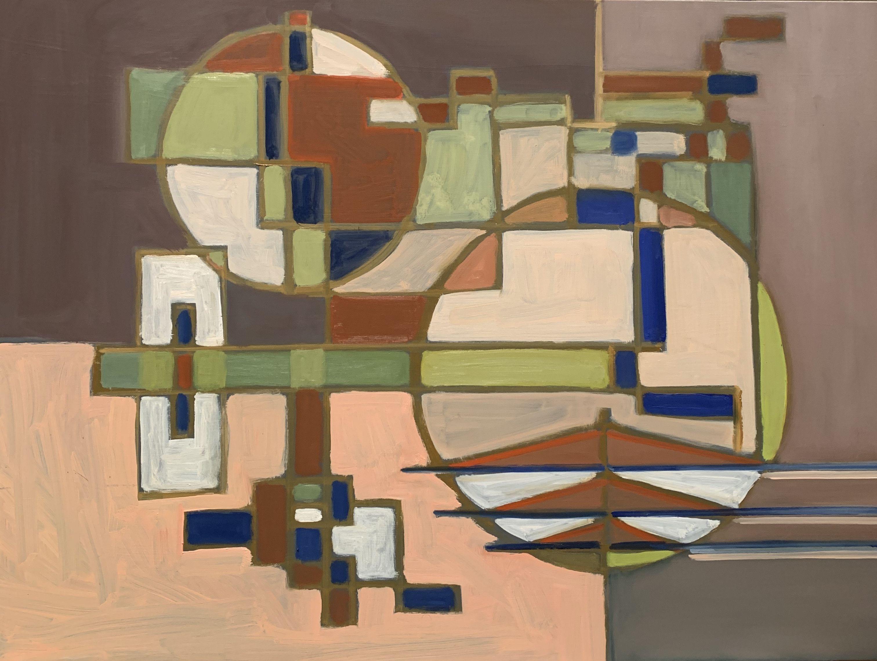 Howard Danelowitz Abstract Painting - Harmonic Suspension, Painting, Oil on Canvas
