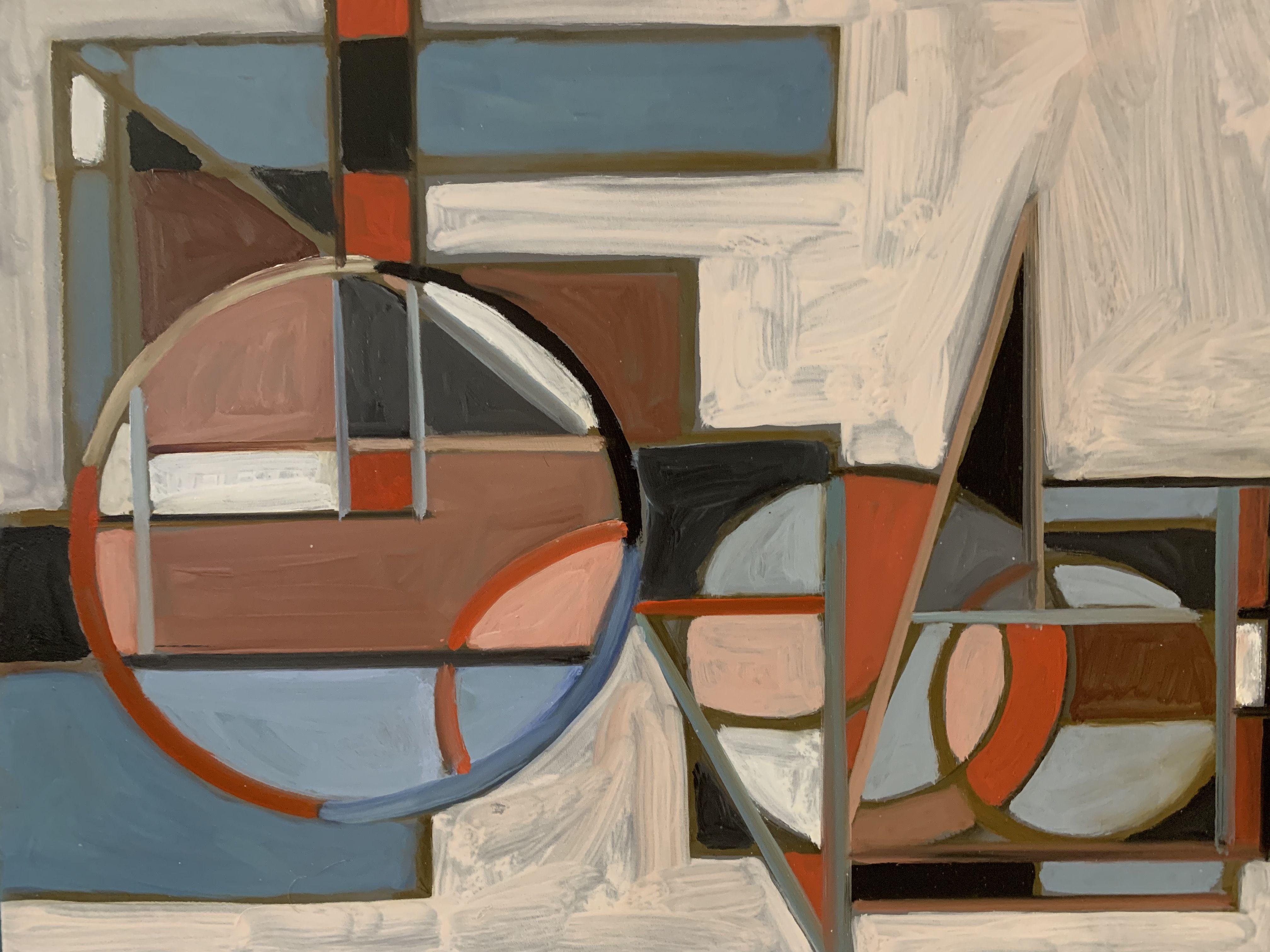 Howard Danelowitz Abstract Painting - Horizontal Shift, Painting, Oil on MDF Panel