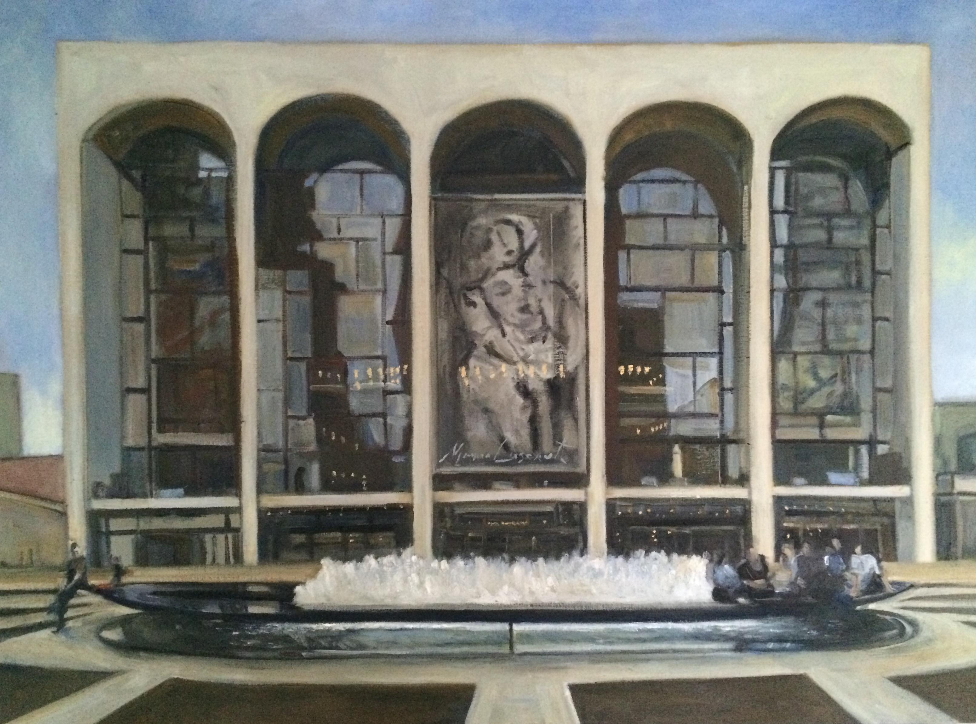 Lincoln Center No 1, Pittura, Olio su tela - Painting di Howard Danelowitz