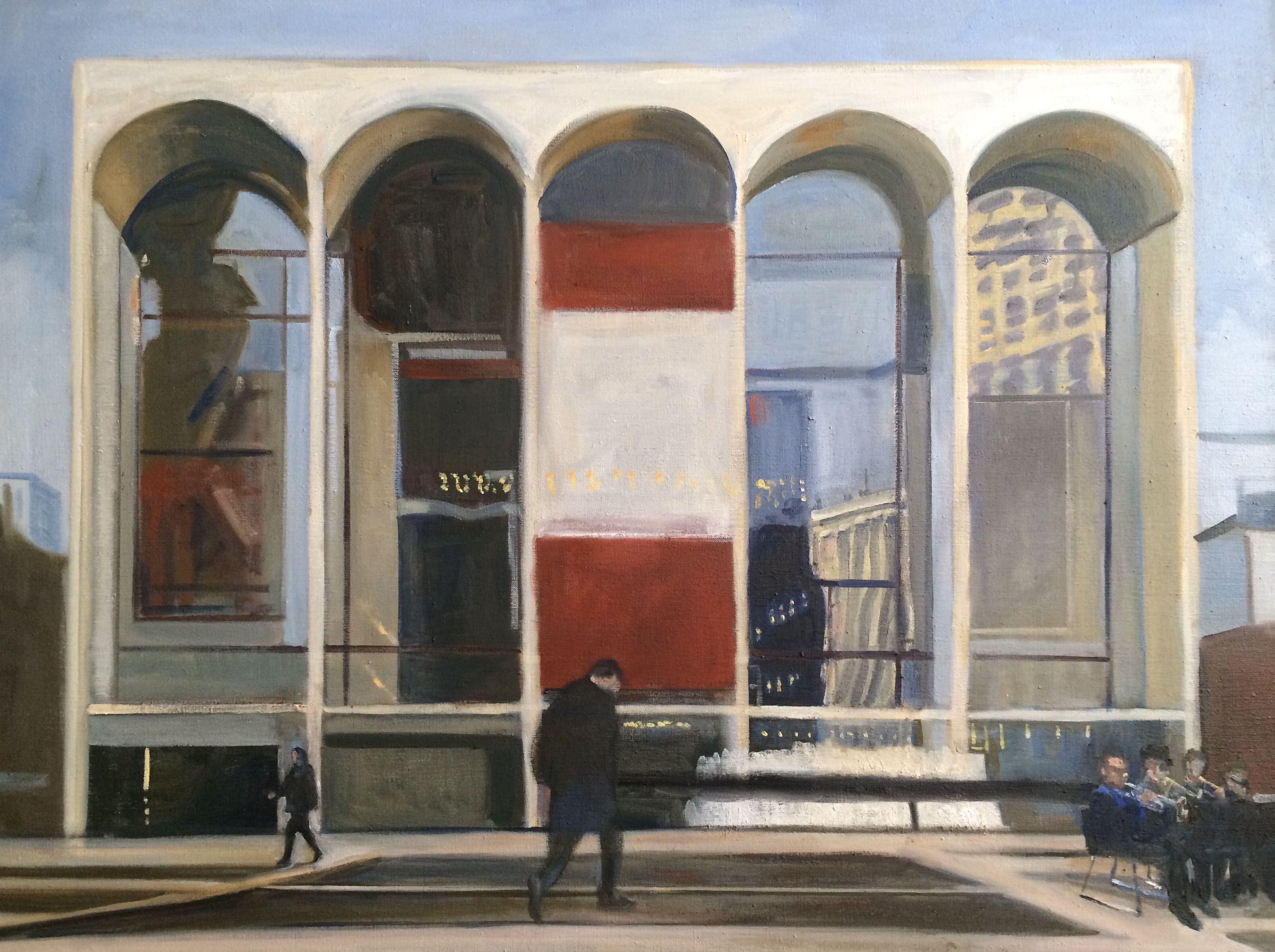 Lincoln Center No 2, Gemälde, Öl auf Leinwand – Painting von Howard Danelowitz