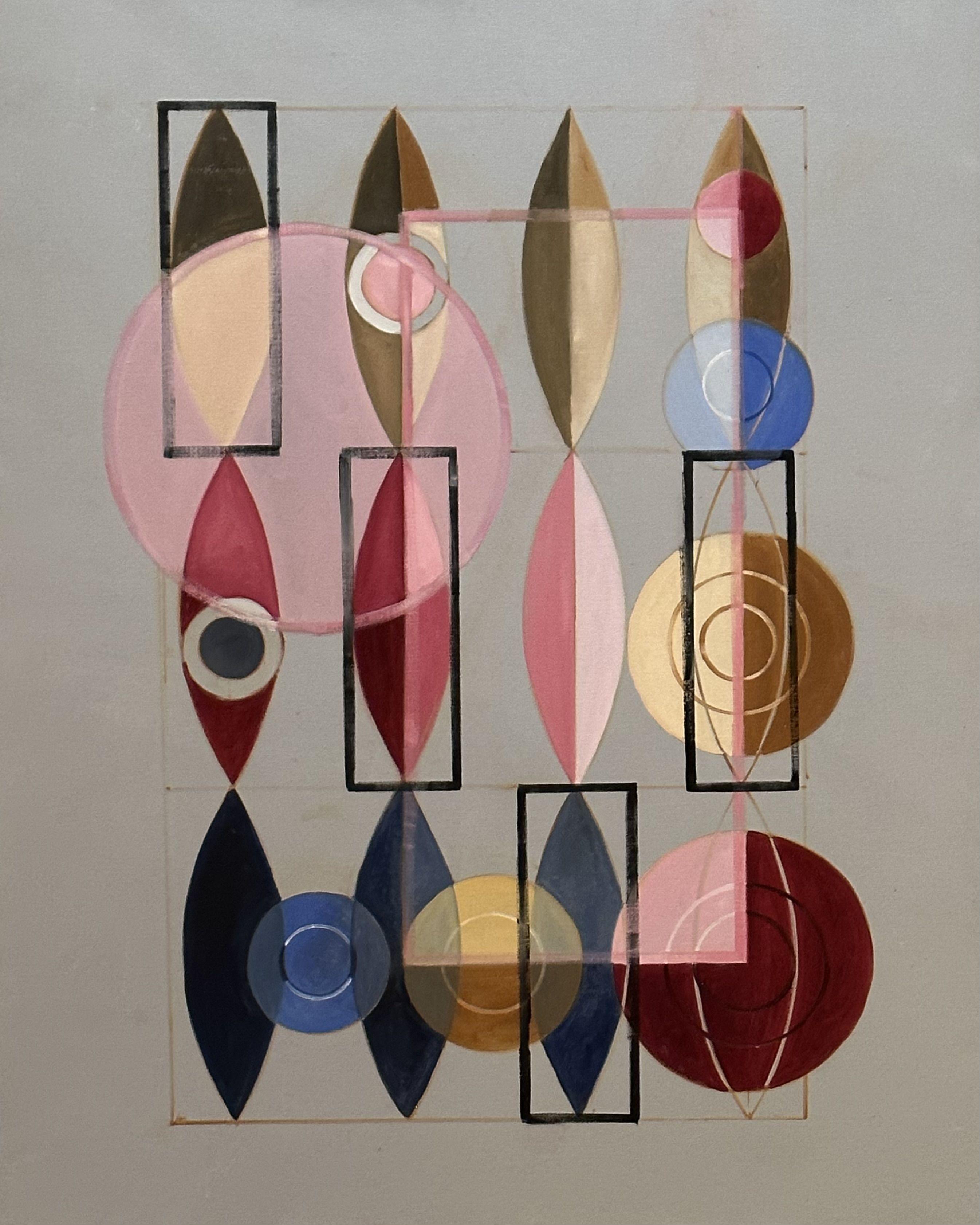 Abstract Painting de Howard Danelowitz - Marquesa Cuadrícula 2, Pintura, Óleo sobre lienzo