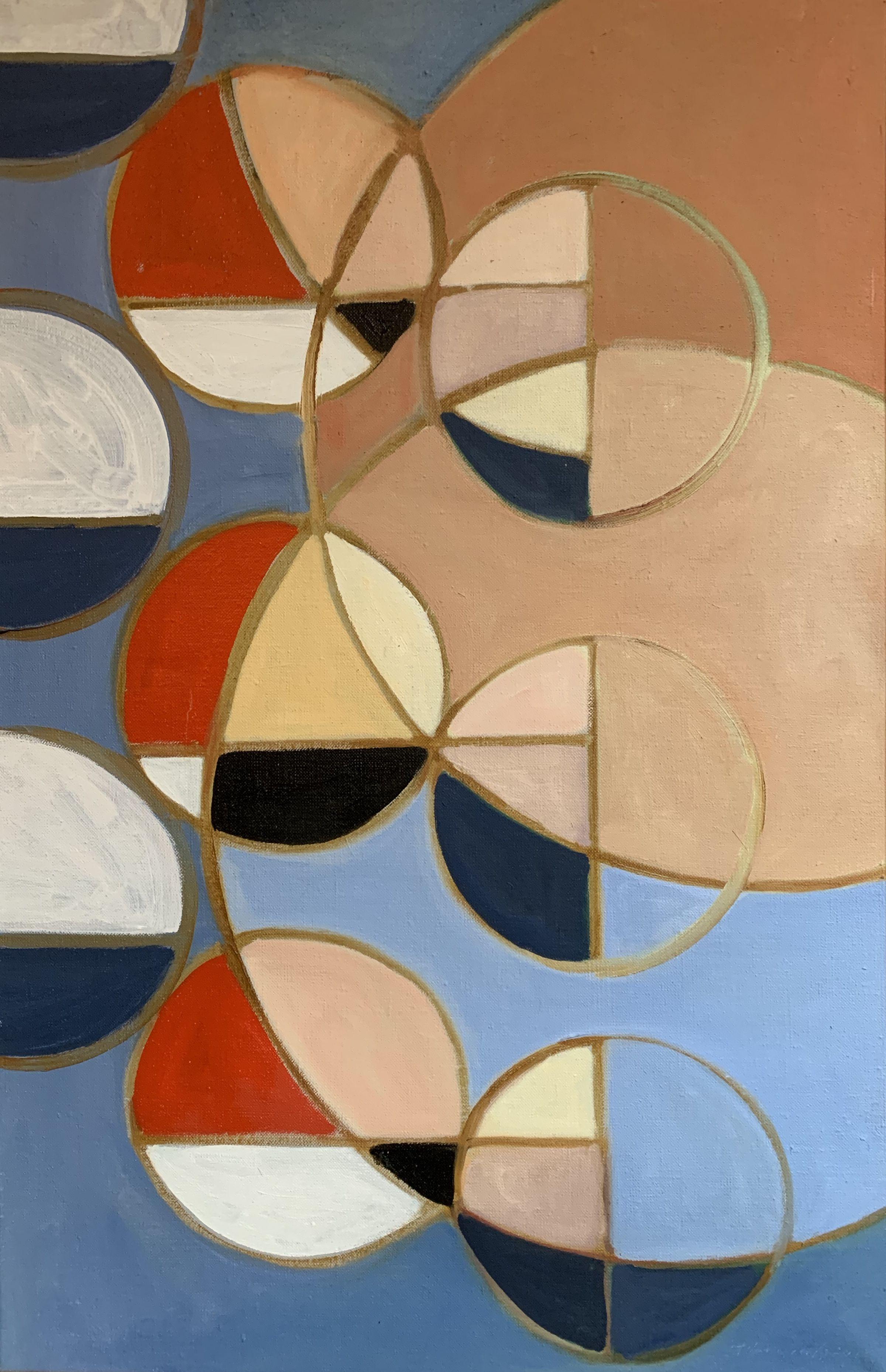 Howard Danelowitz Abstract Painting - Novo Spheres, Painting, Oil on Canvas