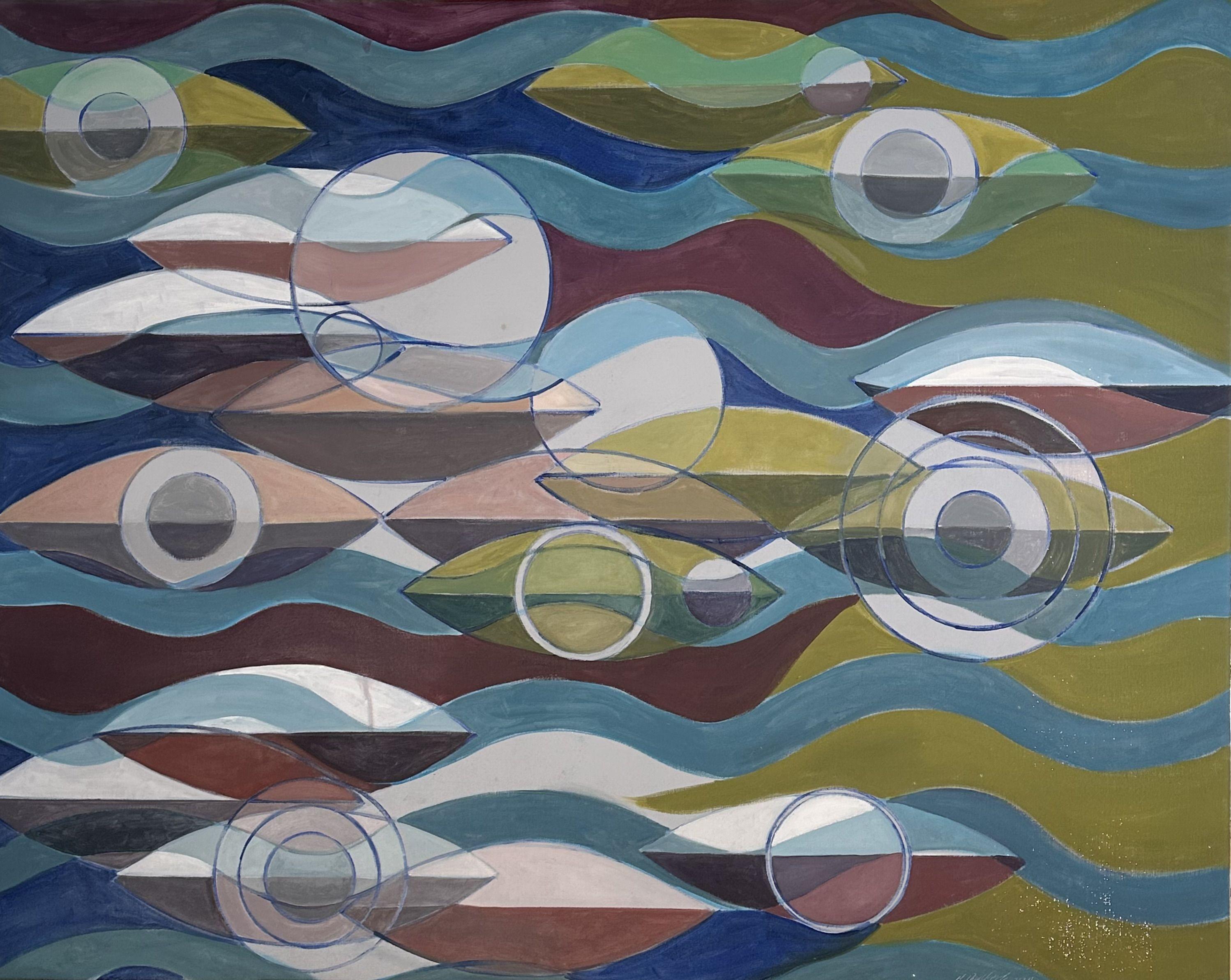 Abstract Painting di Howard Danelowitz - Seconda onda, Pittura, Olio su tela