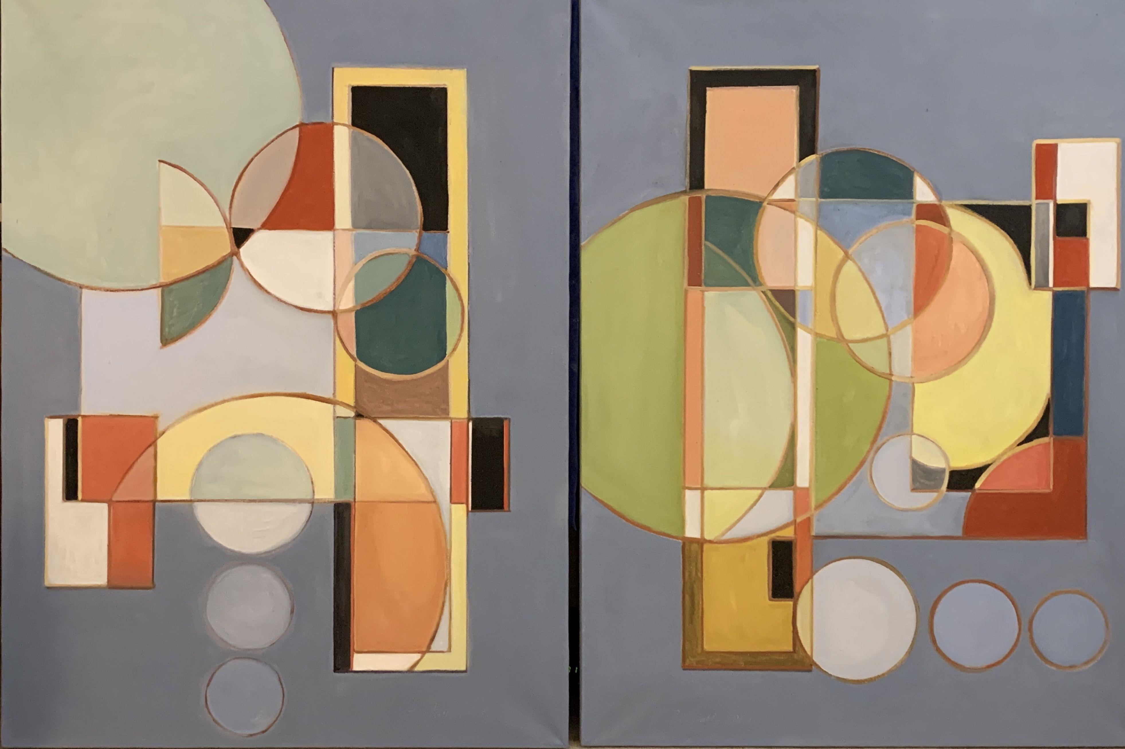 Abstract Painting Howard Danelowitz - Venise, Peinture, Huile sur Toile