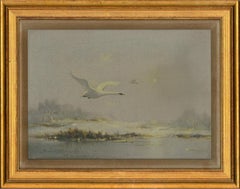 Howard Devonald (geb. 1944) – 20. Jahrhundert Öl, Schneeflocken (Musterschweine)