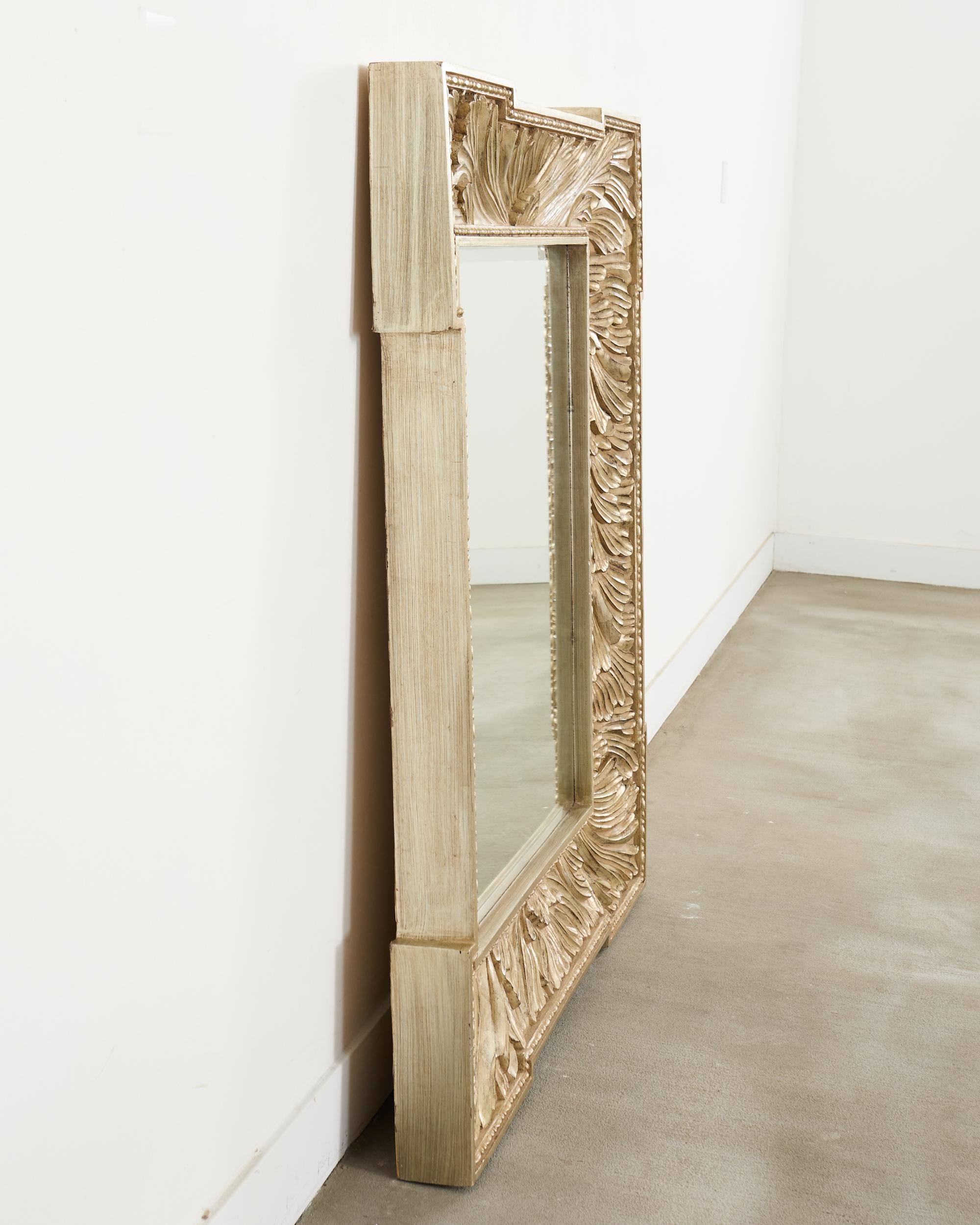 Howard Elliot Silver Gilt European Wall Mirror For Sale 3