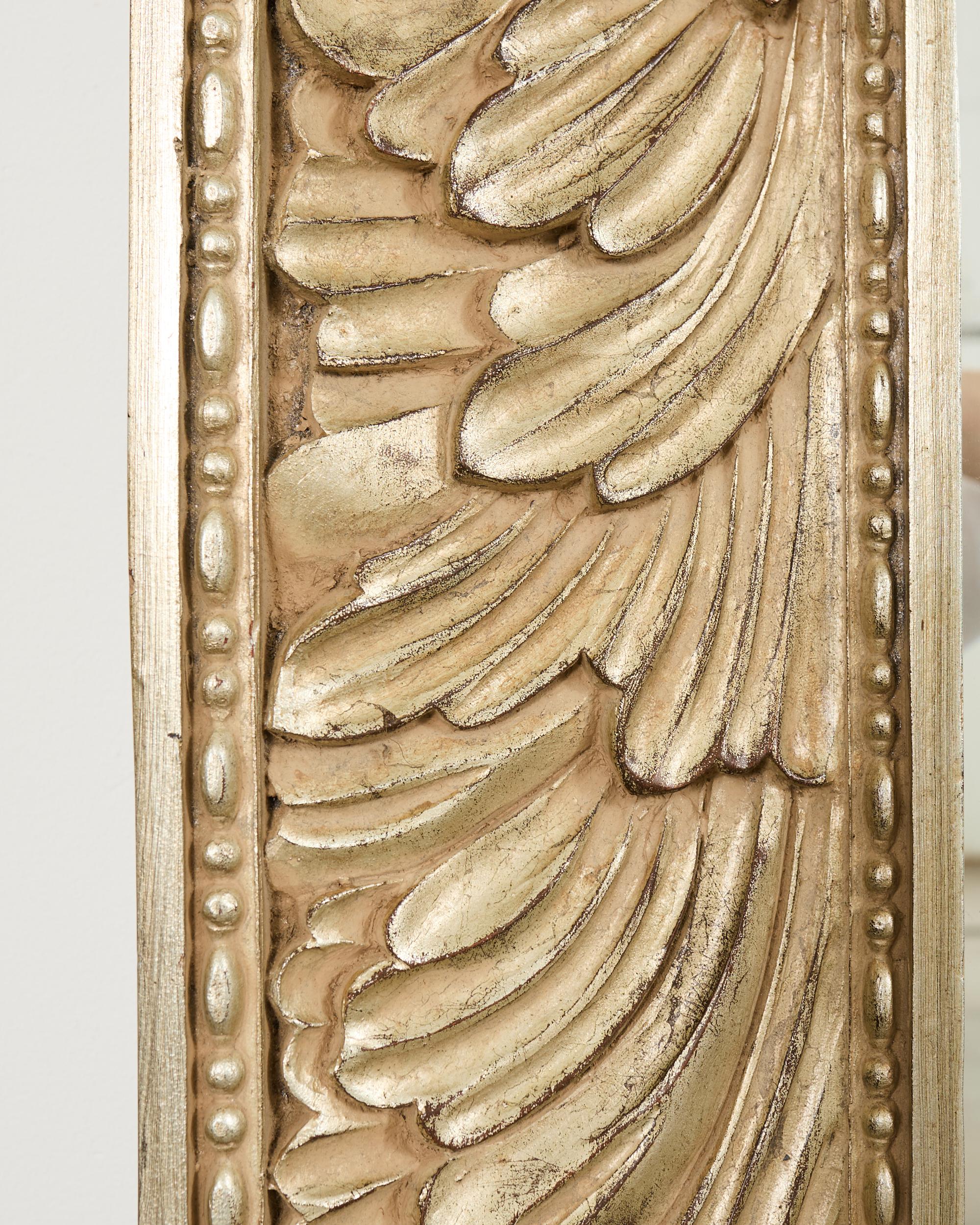 Howard Elliot Silver Gilt European Wall Mirror For Sale 4