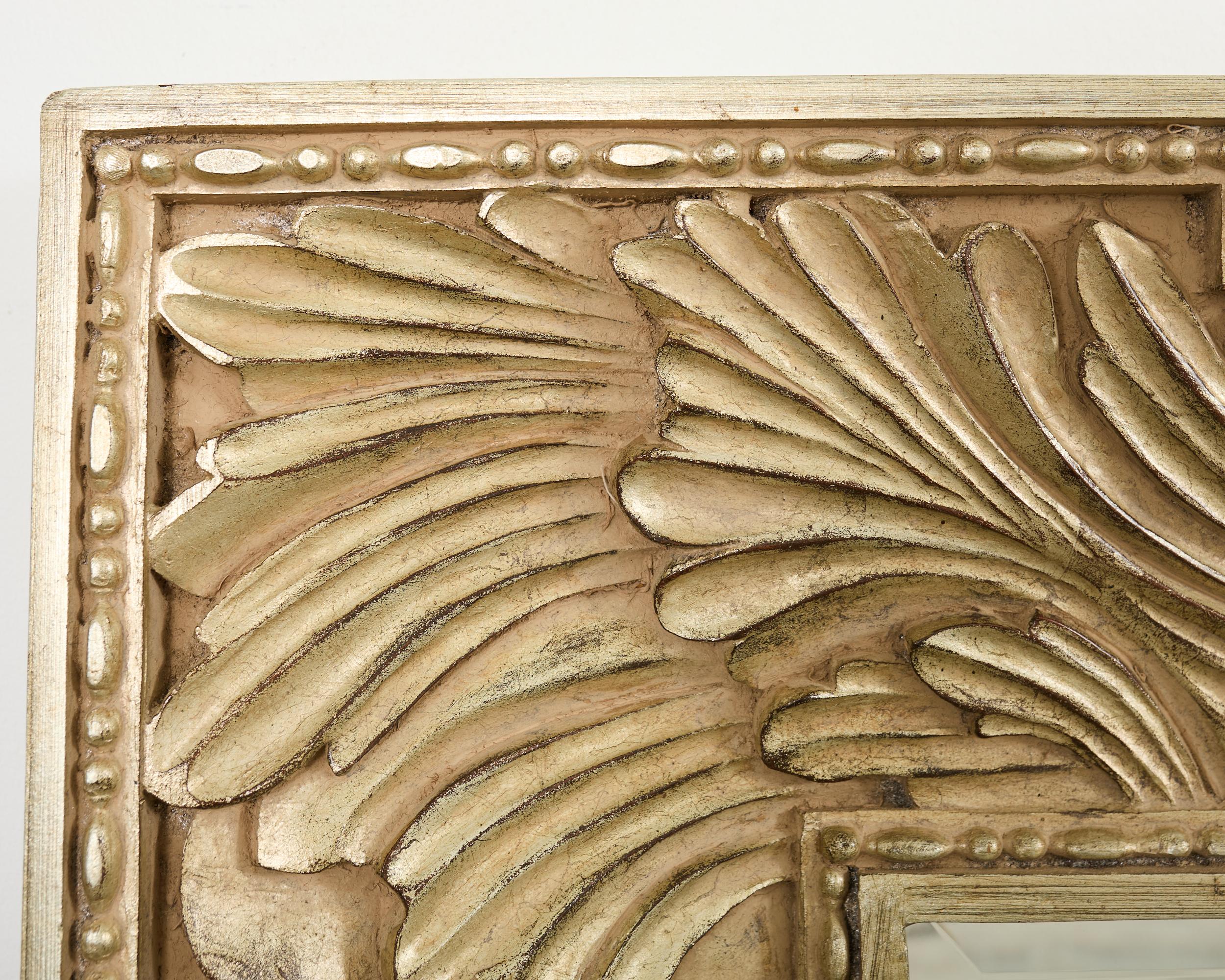 Howard Elliot Silver Gilt European Wall Mirror For Sale 5