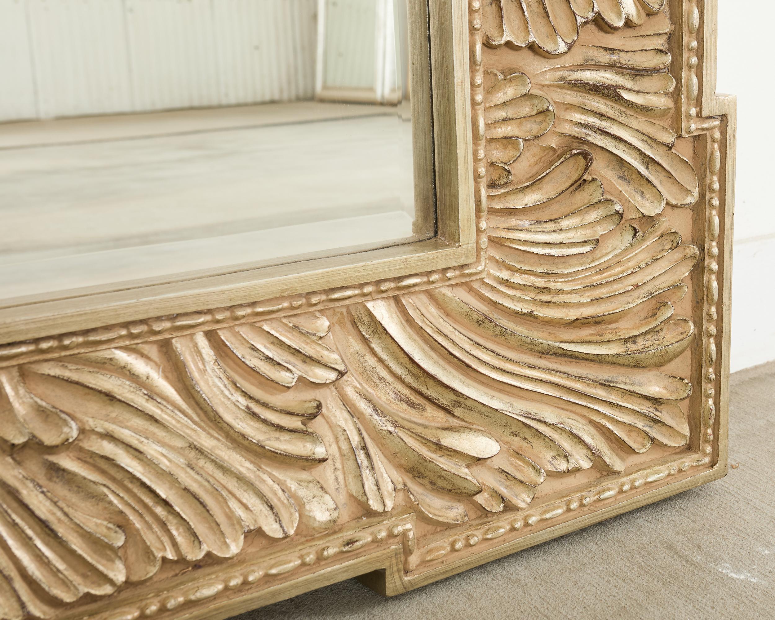 Howard Elliot Silver Gilt European Wall Mirror For Sale 2