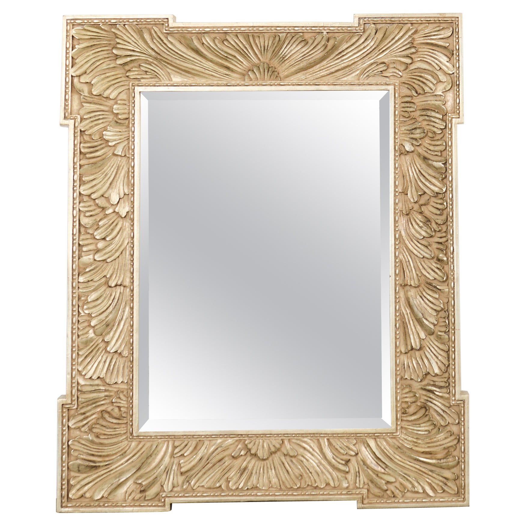 Howard Elliot Silver Gilt European Wall Mirror For Sale