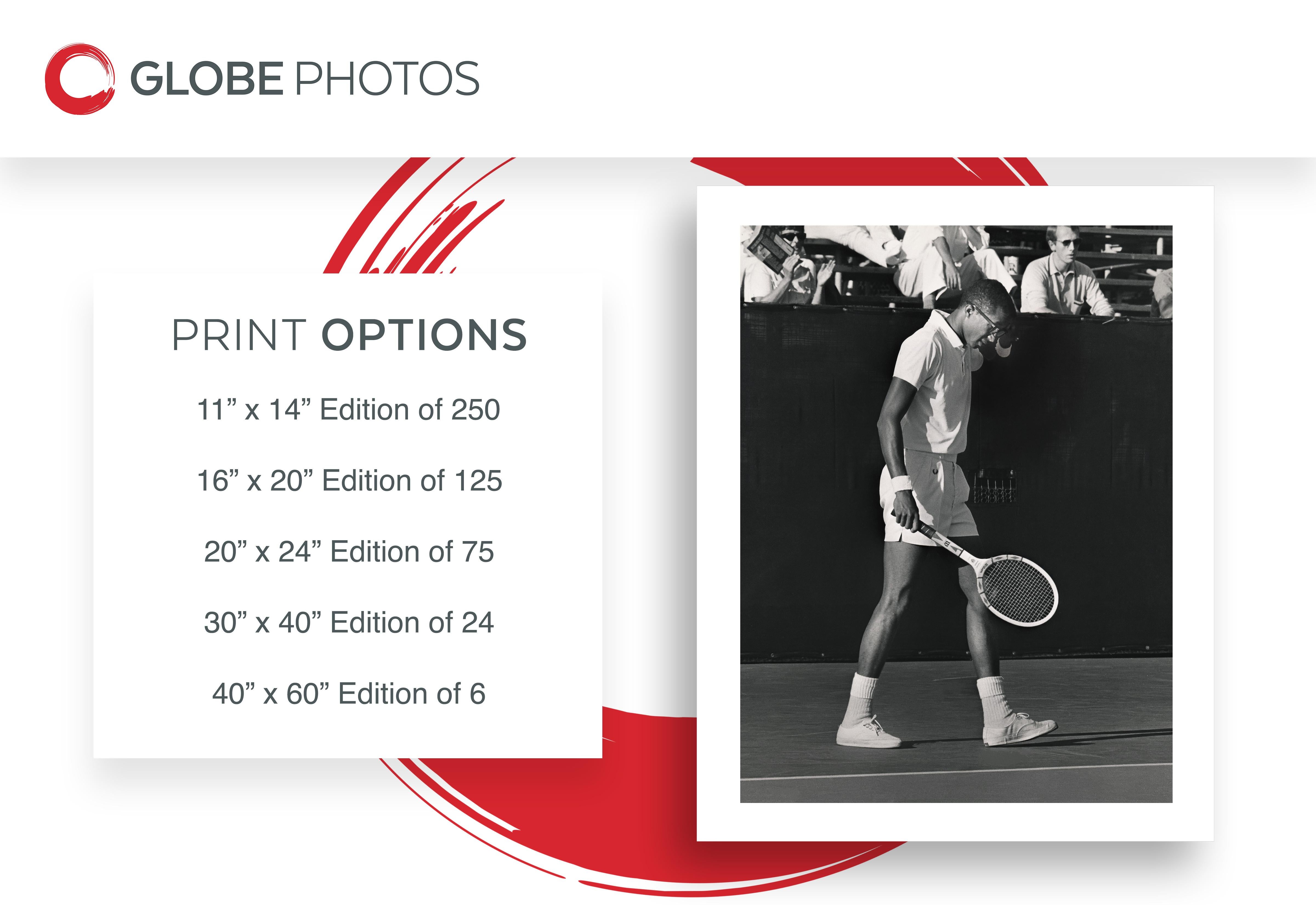 Arthur Ashe in Action - Photograph by Howard Erher