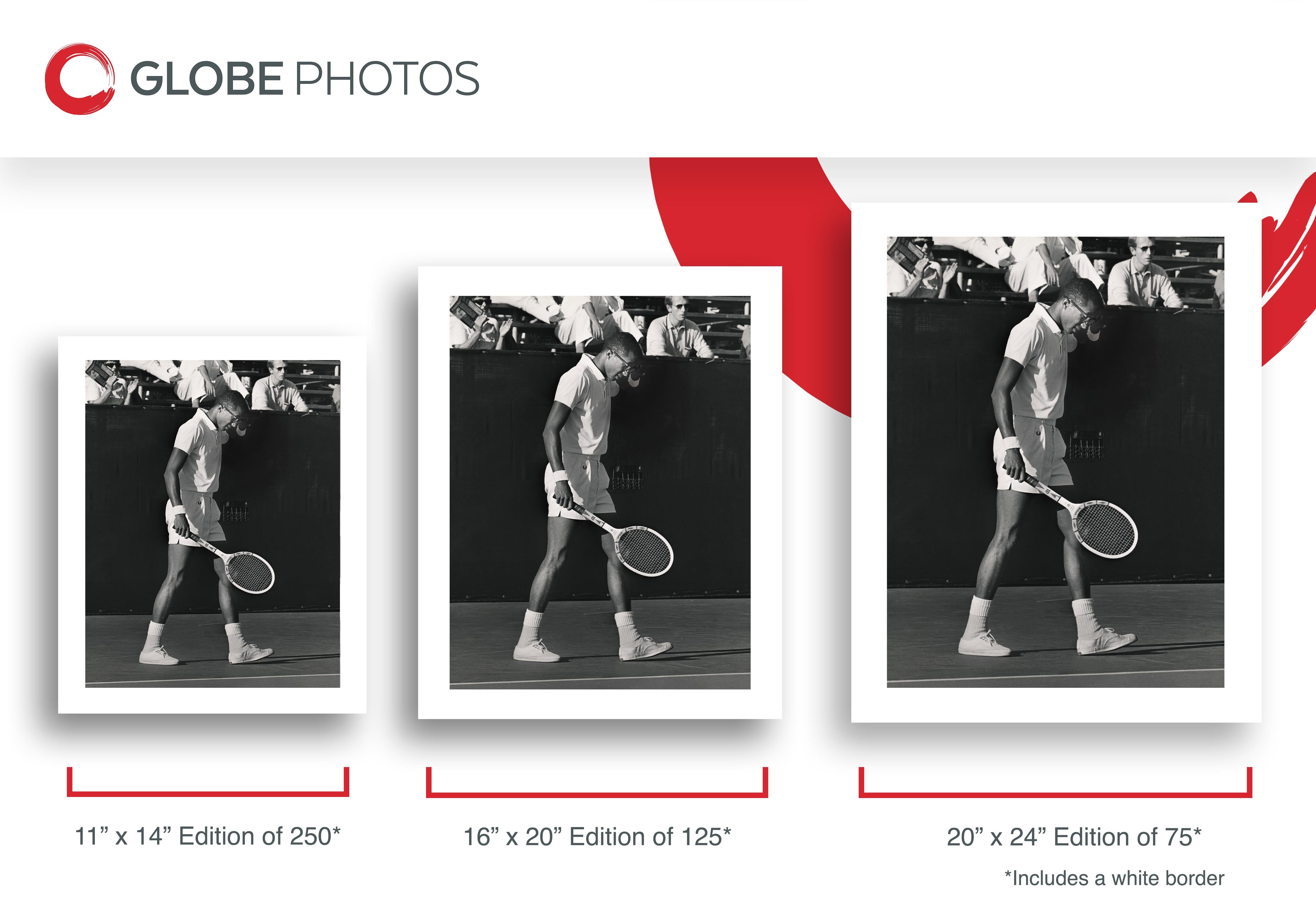 Arthur Ashe in Action - Contemporary Photograph by Howard Erher