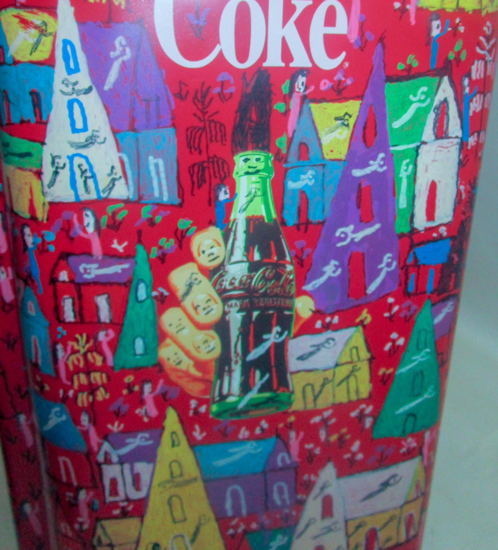 Howard Finster Original One of a Kind Artwork Painted on Retro Coca Cola Cooler 2