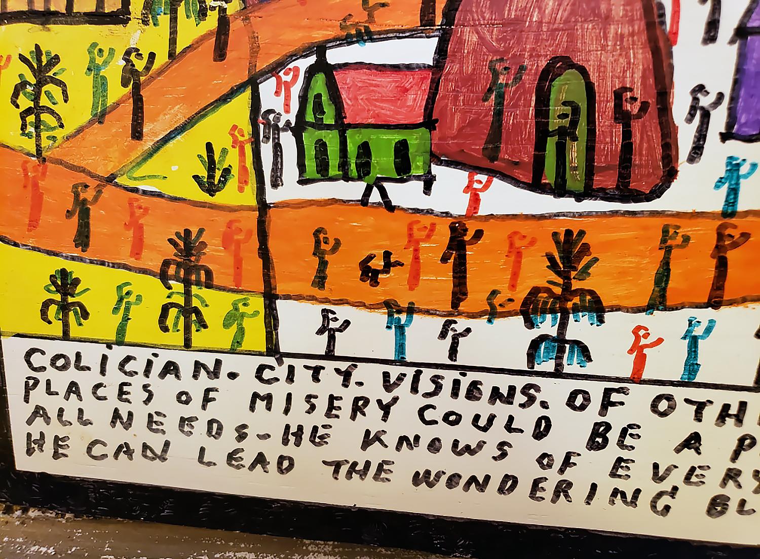  	 Howard Finster American, 1916–2001 Colician City, Visions of Other Worlds 3