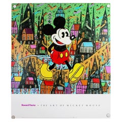 Antique "Howard Finster Puts Micky Mouse in a Kid's World" - Color Art Poster