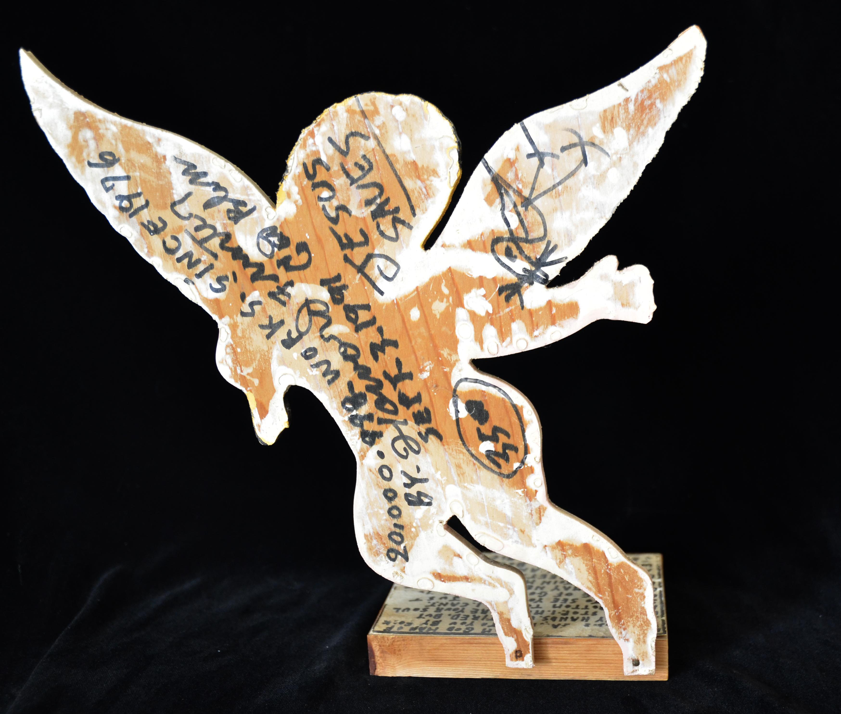 Scultura in legno ritagliato di Howard Finster 