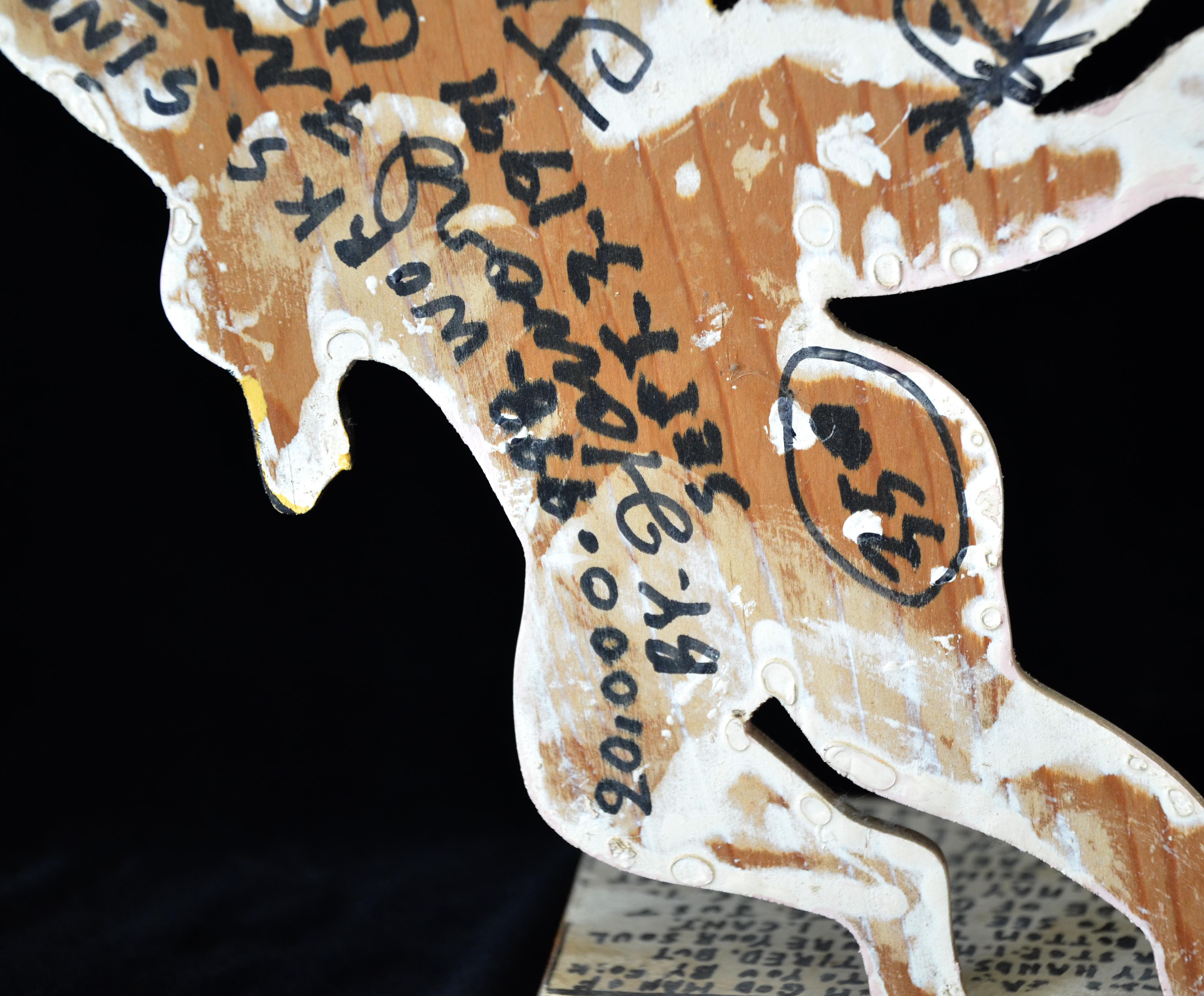 Scultura in legno ritagliato di Howard Finster 