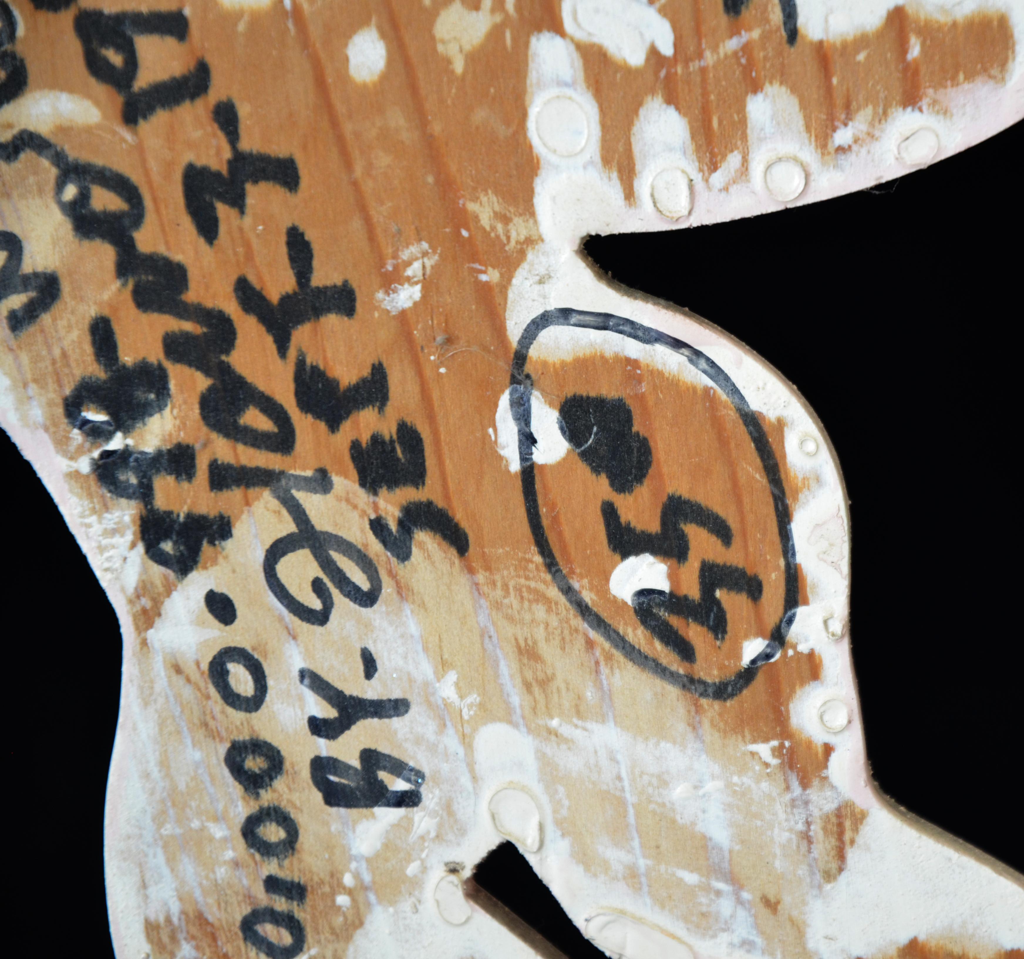 Scultura in legno ritagliato di Howard Finster 