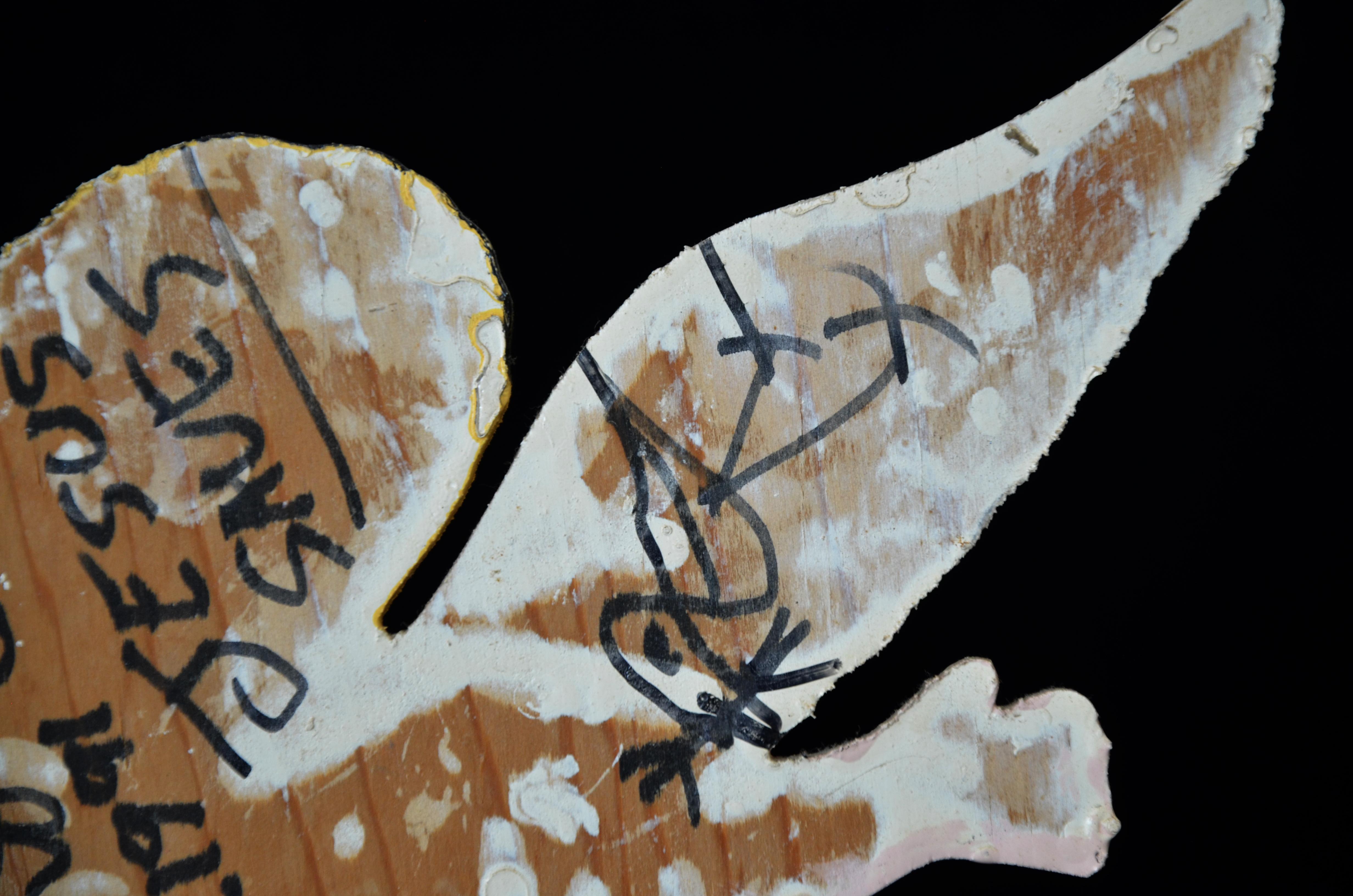 Scultura in legno ritagliato di Howard Finster 