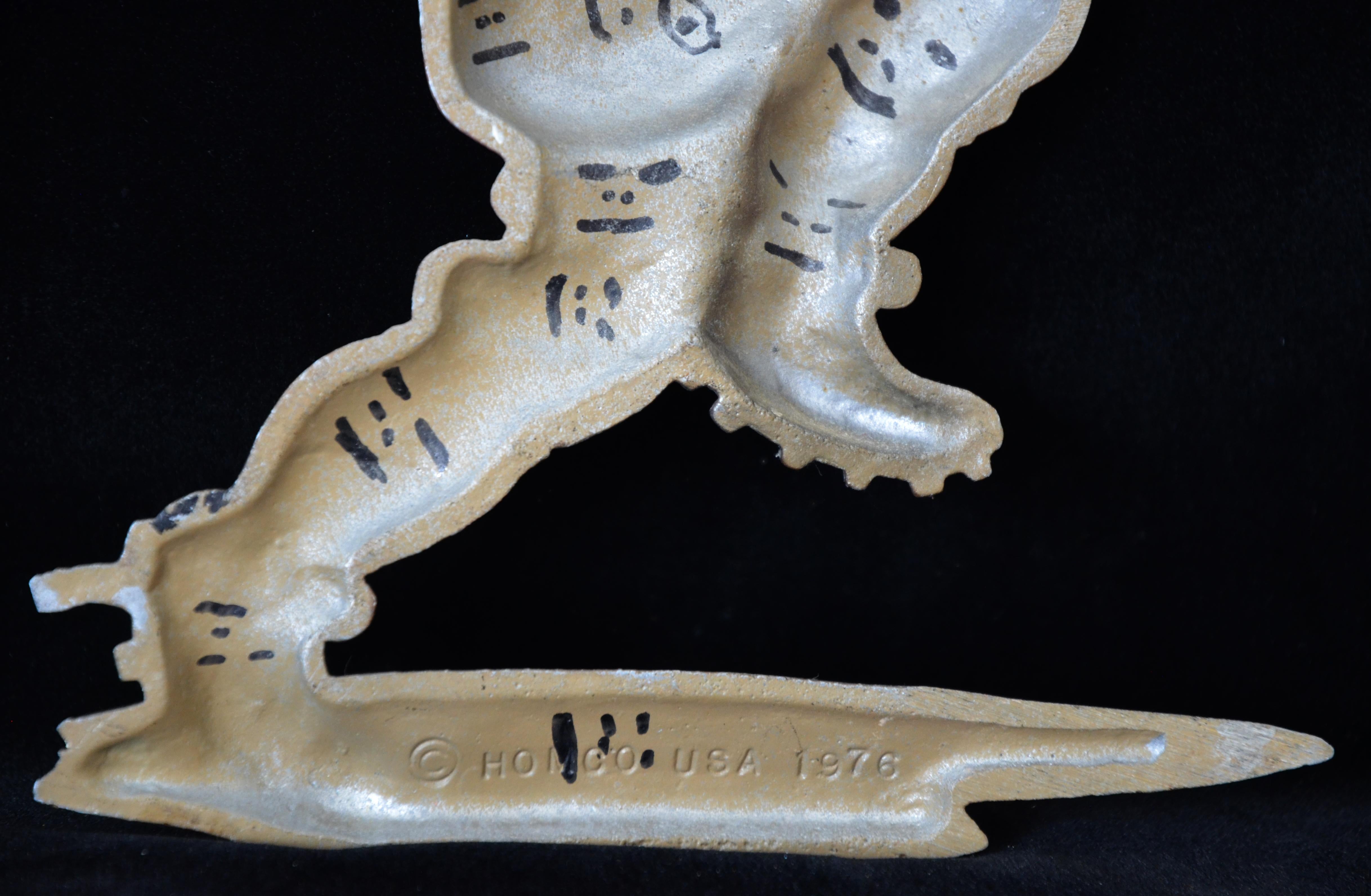 Howard Finster Signed “UGA Football Player” Metal Wall Hanging, 1992 For Sale 8