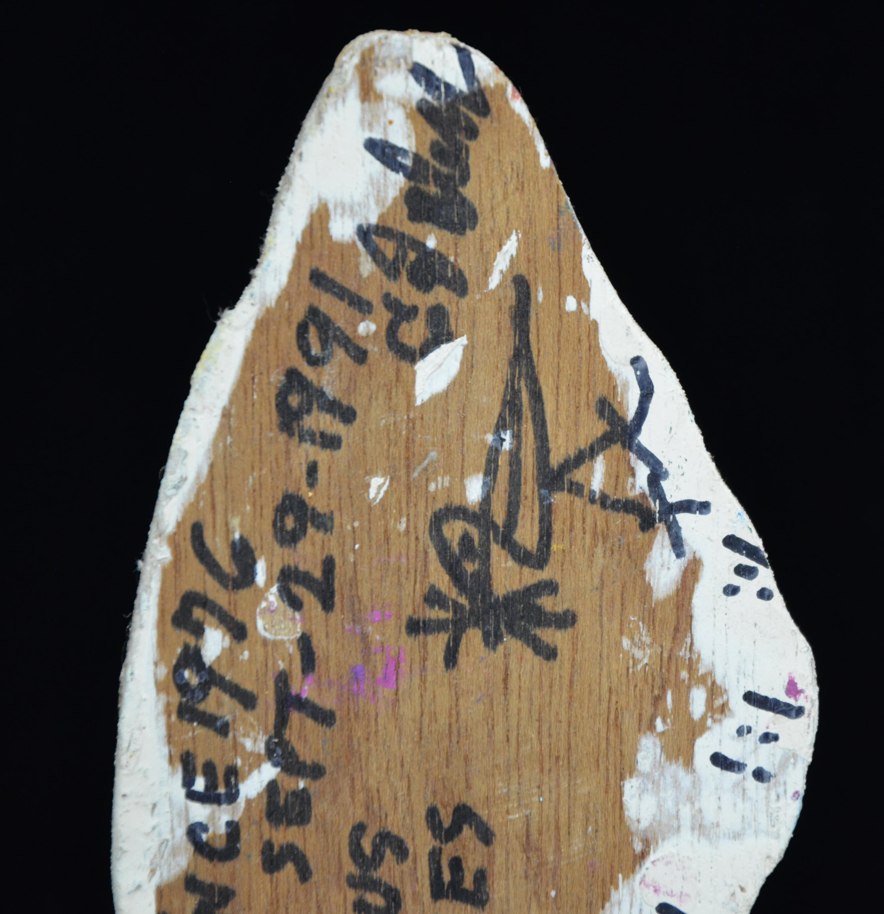 Howard Finster Signierte Religiöse Holzskulptur zum Ausschneiden, Glaube 1991 im Angebot 6